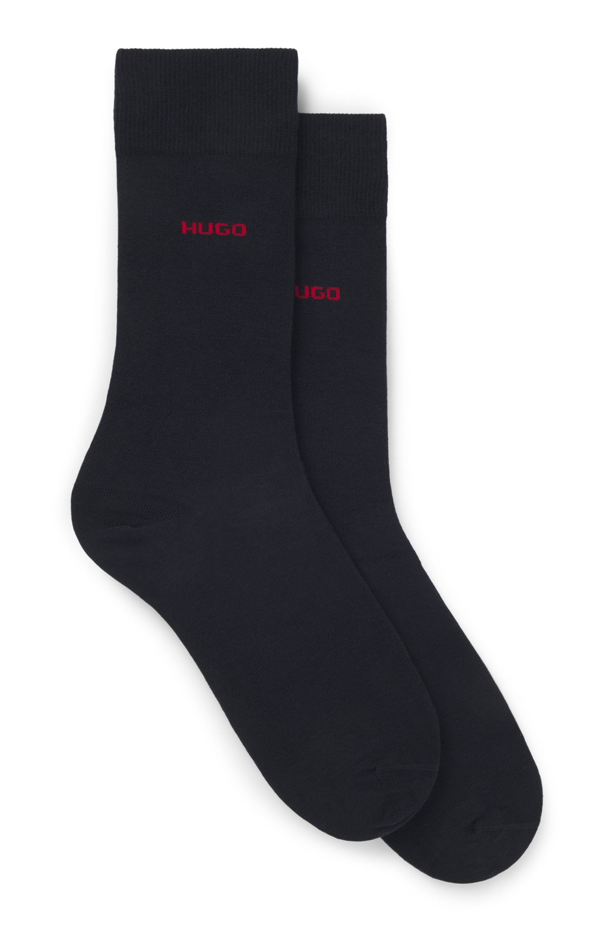 HUGO Underwear Businesssocken »2P RS UNI CC«, (Packung, 2 Paar, 2er Pack), mit kontrastfarbenem HUGO Logo-Schriftzug