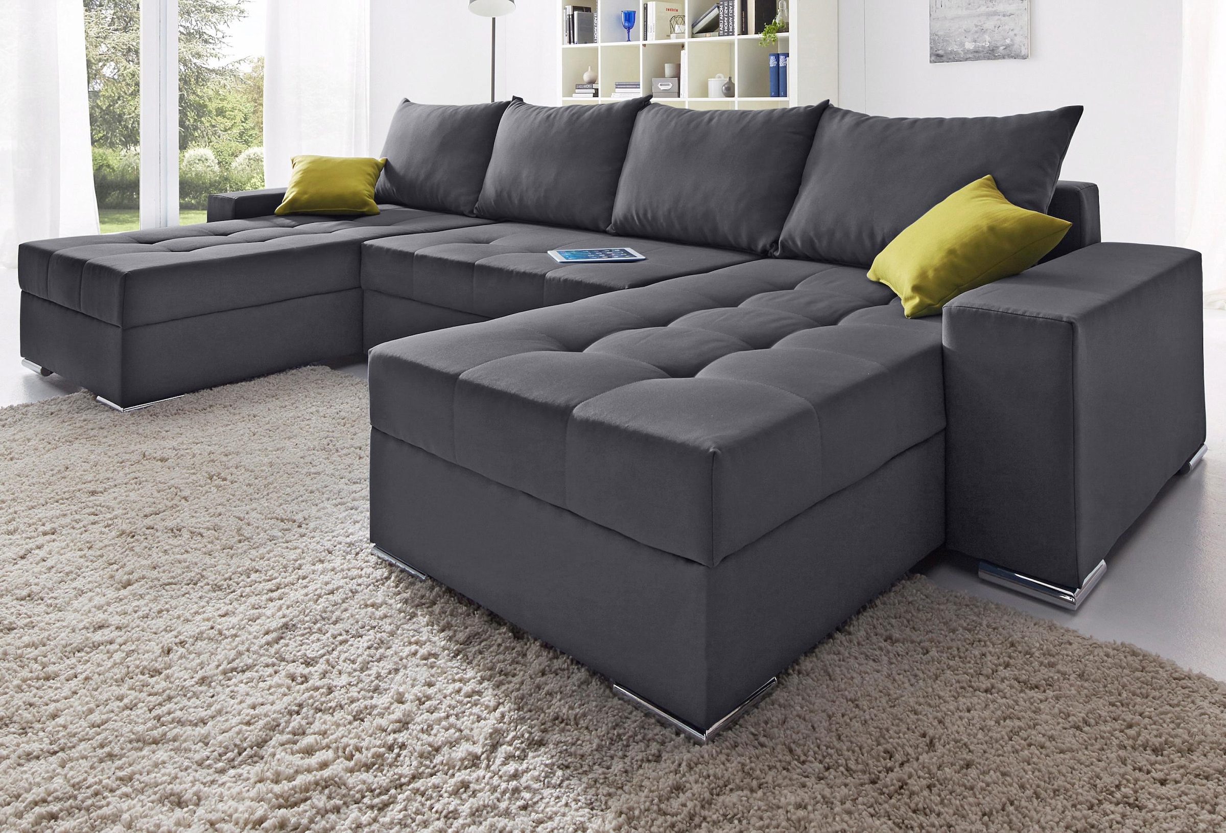hülsta sofa 2,5-Sitzer »hs.450«, Armlehne kaufen cm auf Raten glänzend, Breite niedrig, Fuß 184 chromfarben