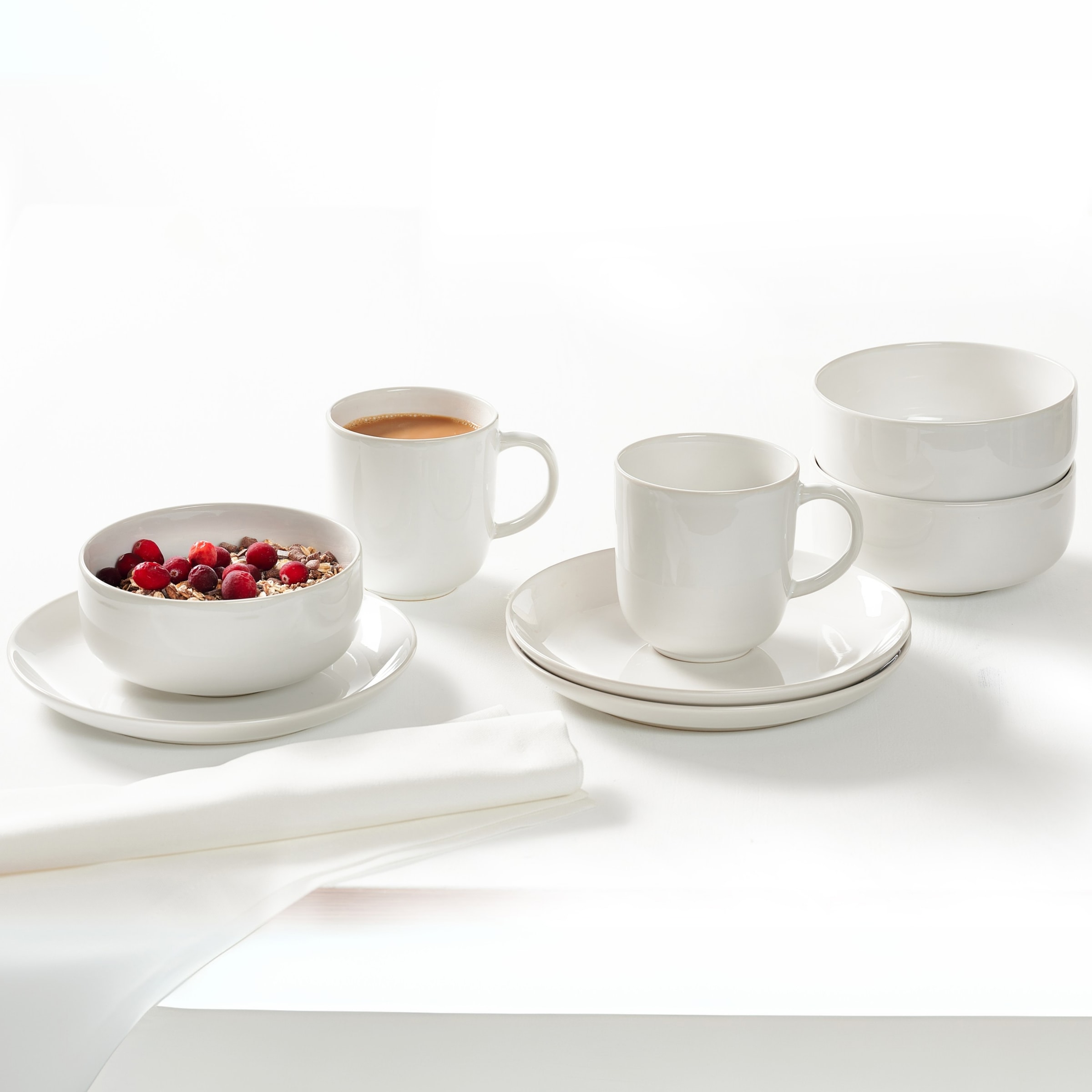 Ritzenhoff & Breker Frühstücks-Geschirrset »Volos« aus Steinzeug für 4 Personen