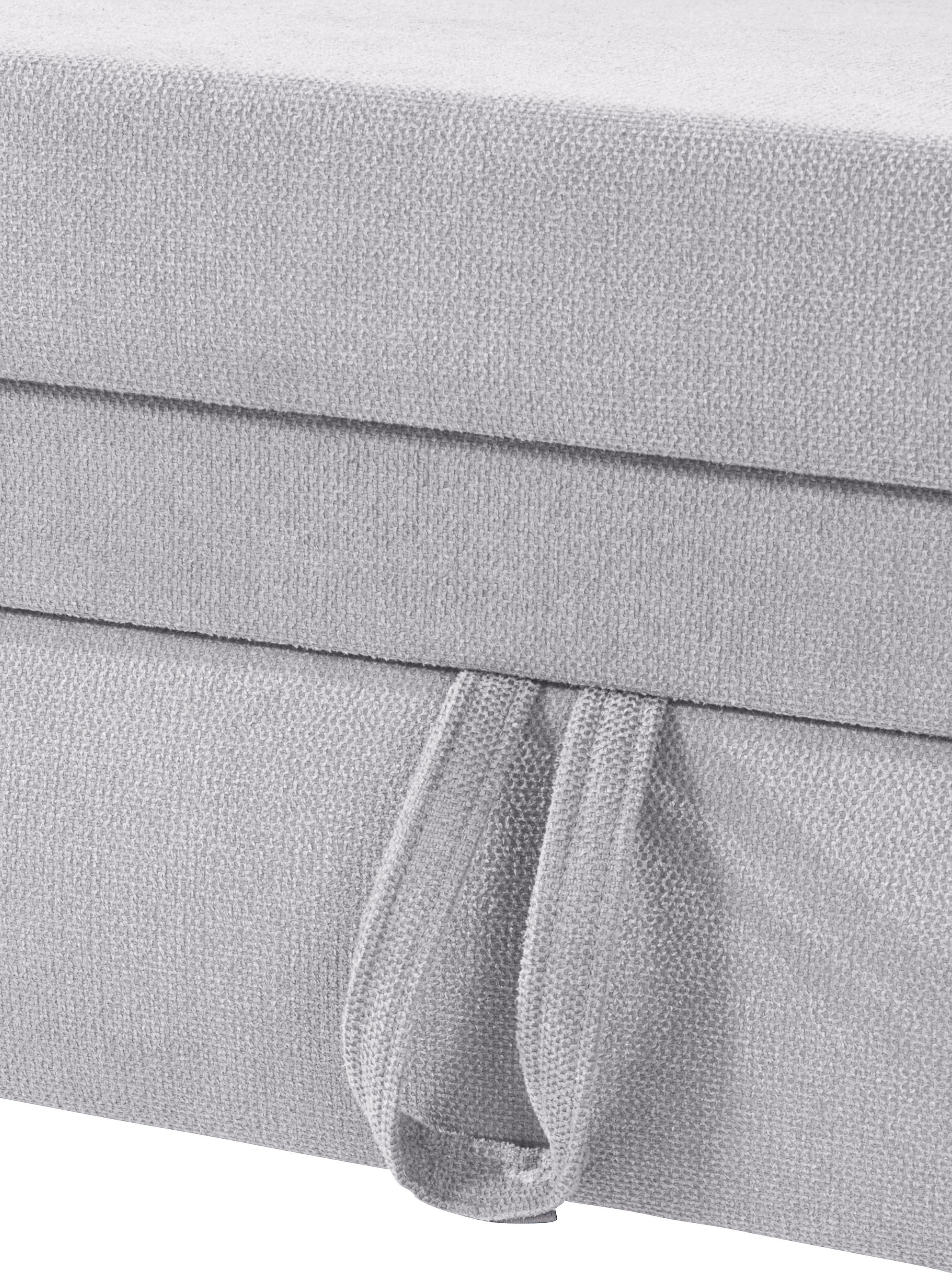 Places of Style Ecksofa »Lolland L-Form«, Wahlweise mit Bettfunktion und Bettkasten, Federkern