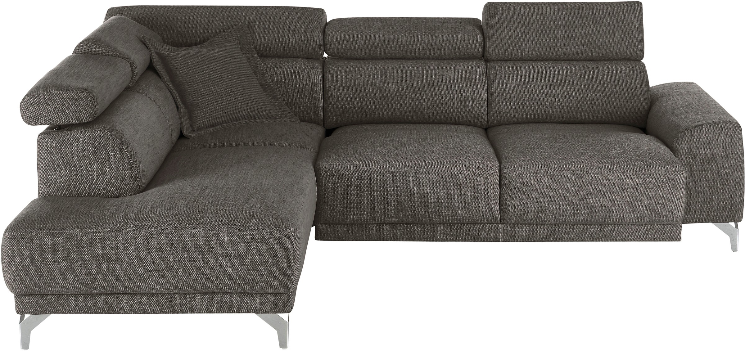 3C Candy Ecksofa »Greve Sofa immer mit manuelle Kopfteilverstellungen, modern, elegant« wahlweise motorischer Sitzvorzug, bequem und zeitlos, L-Form