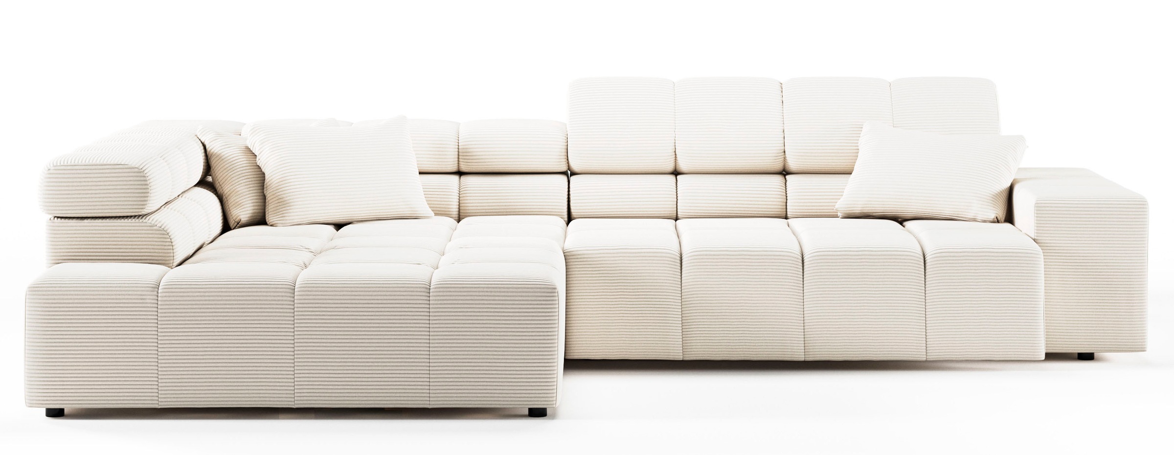 INOSIGN Ecksofa »Ancona incl. Kopfteilverstellung, Breite 319cm, L-Form«, wahlweise motorische Sitztiefenverstellung, auch in Cord + Easy Care
