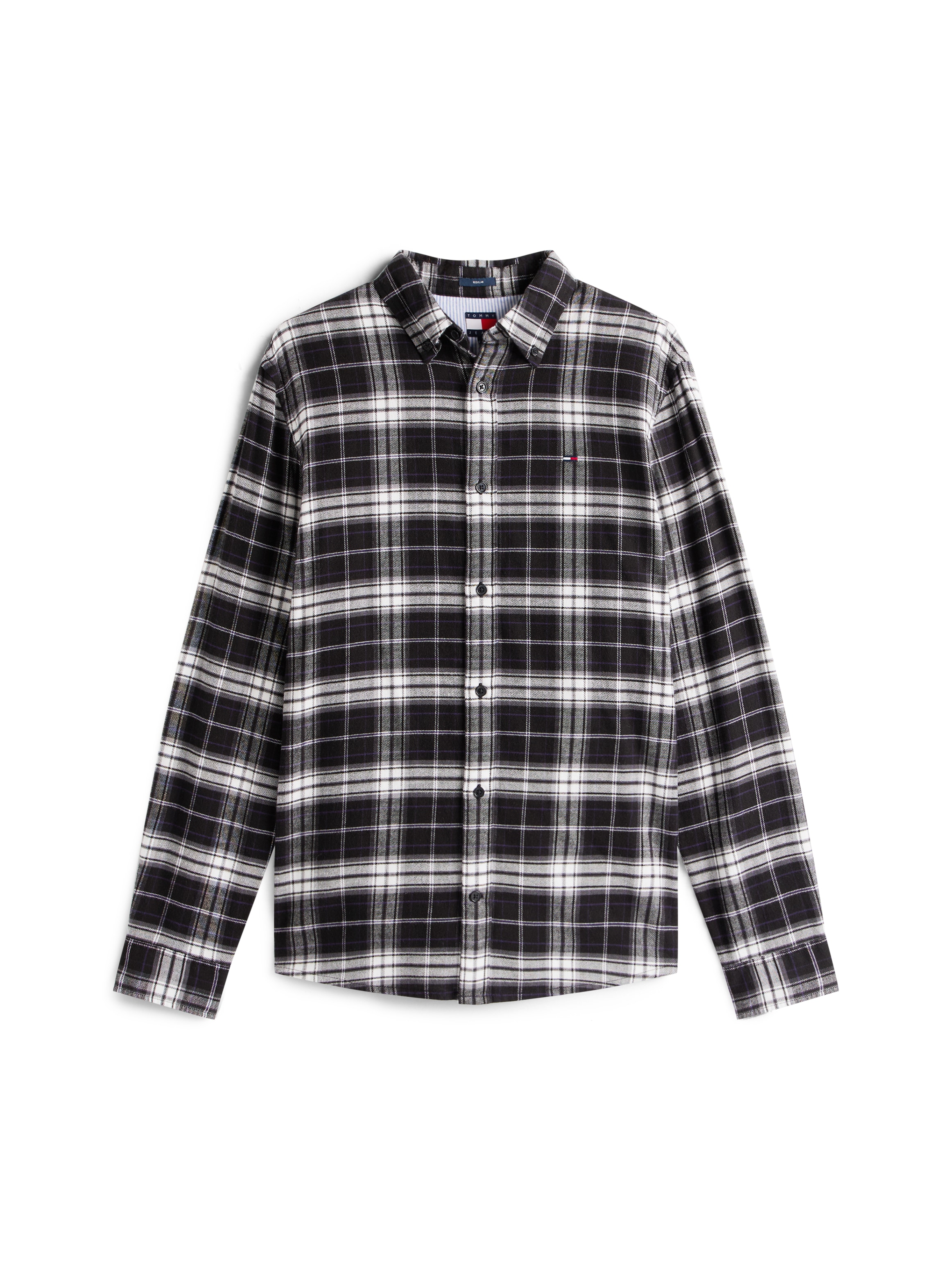 Tommy Jeans Flanellhemd »TJM REG FLANNEL CHECK SHIRT EXT« kariert, regular fit, Langarmhemd, Button-down-Kragen