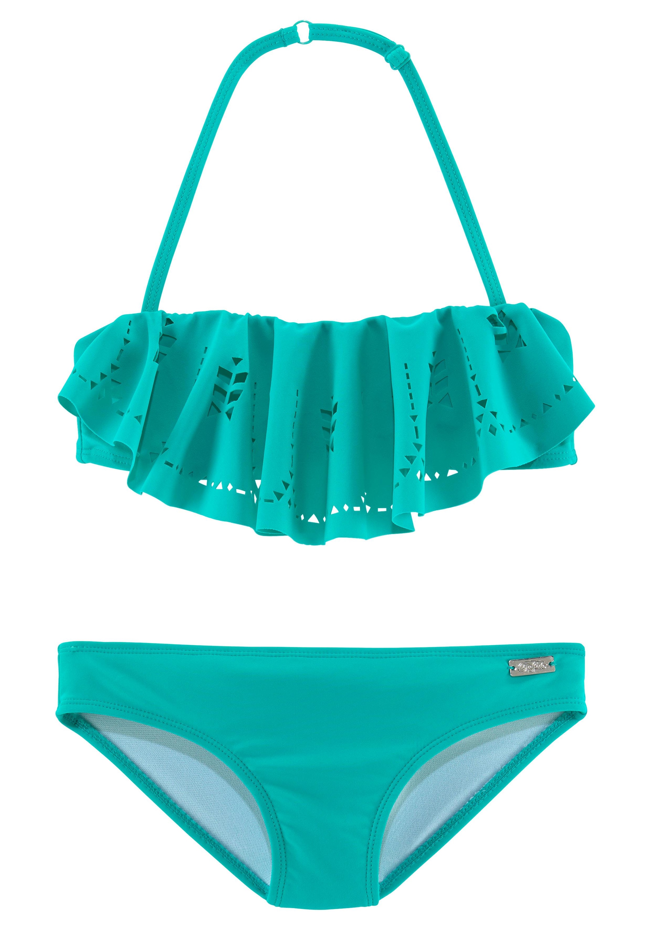 Buffalo Bandeau-Bikini, Volant mit modischem bei