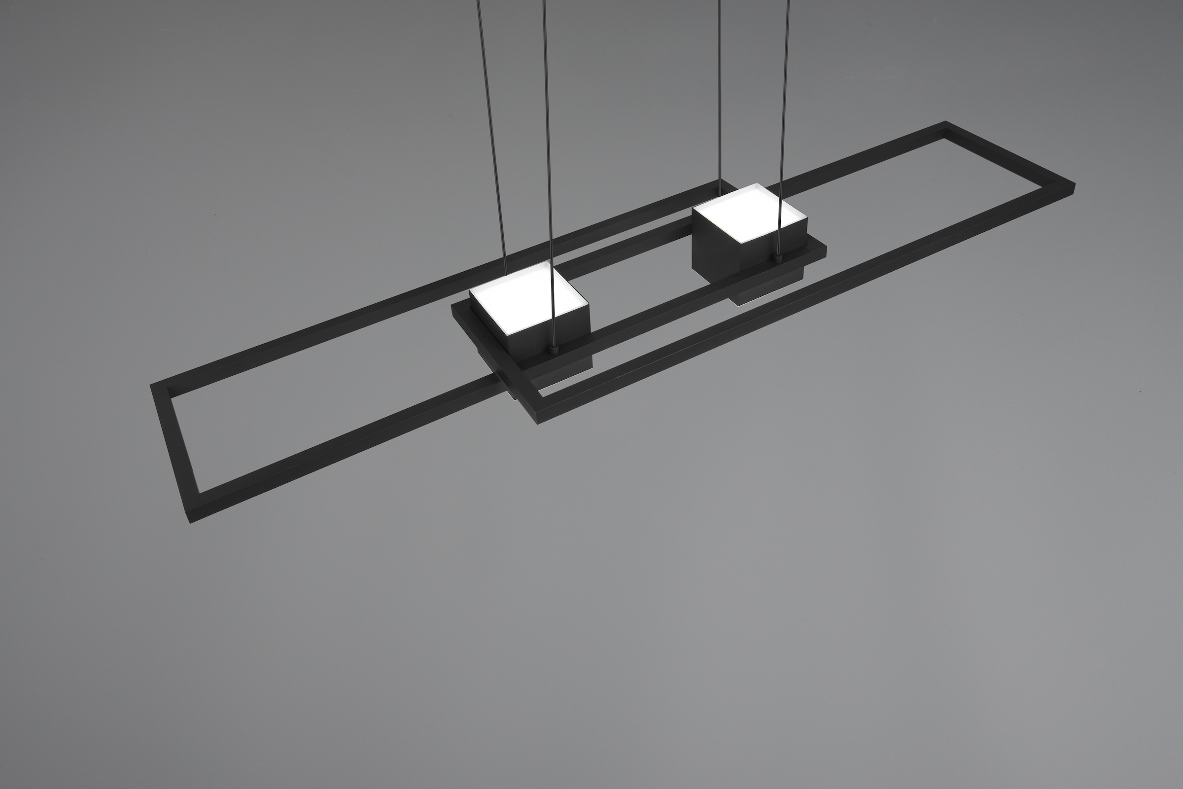 TRIO Leuchten LED Pendelleuchte »ALBANY, LED Hängelampe Wohnzimmer mit Fernbedienung, dimmbar, CCT« LED-Board 1 Stk. warmweiß - kaltweiß Lichtfarbe einstellbar, Memoryfunktion, Nachtlicht, up-and-down Licht