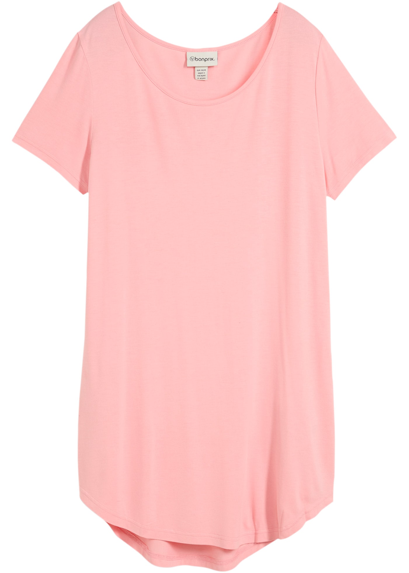 bonprix Longshirt figurumschmeichelnde Passform, Kurzarm, für Frühling und Sommer