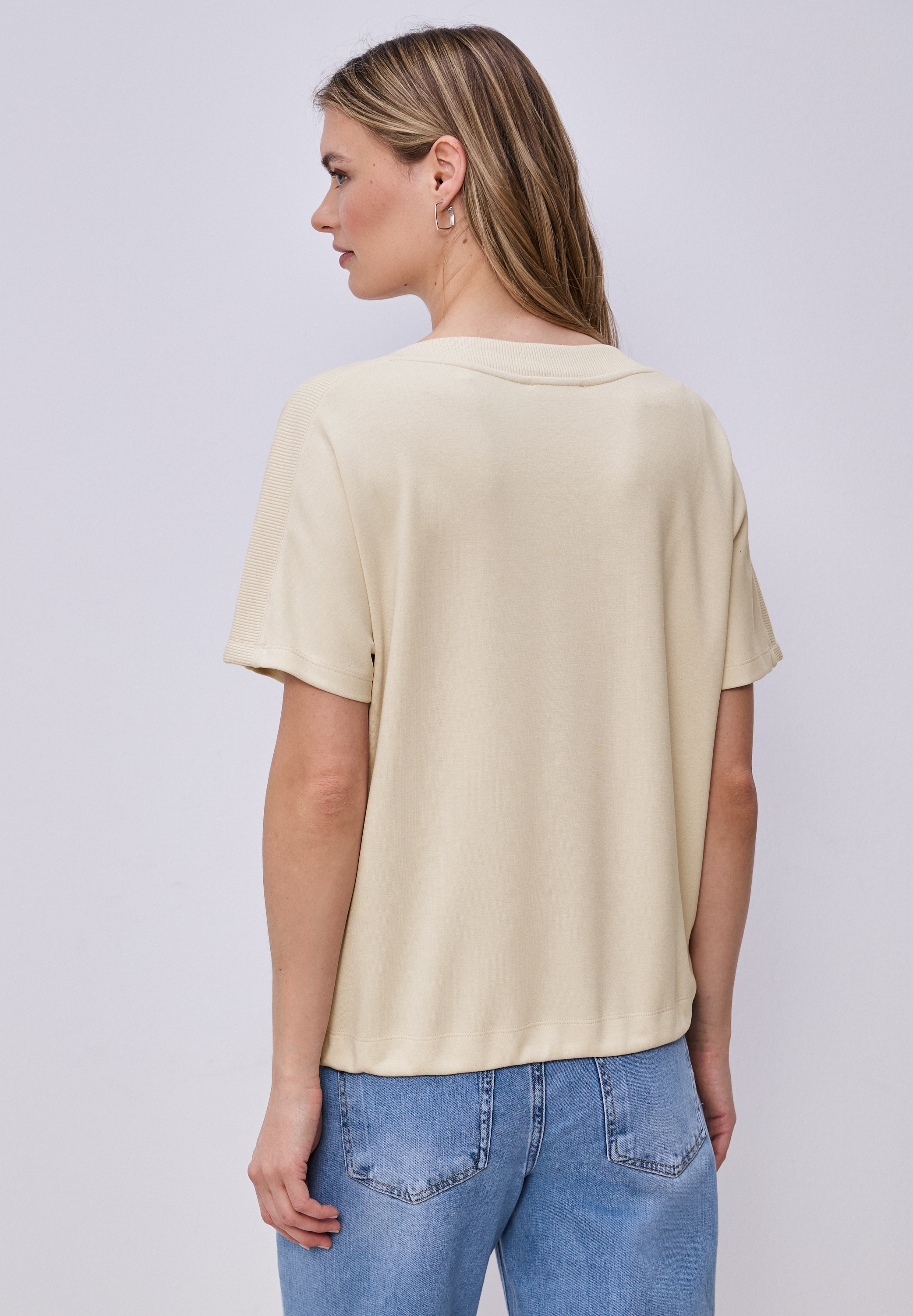 STREET ONE Kurzarmshirt mit elastischem Bund