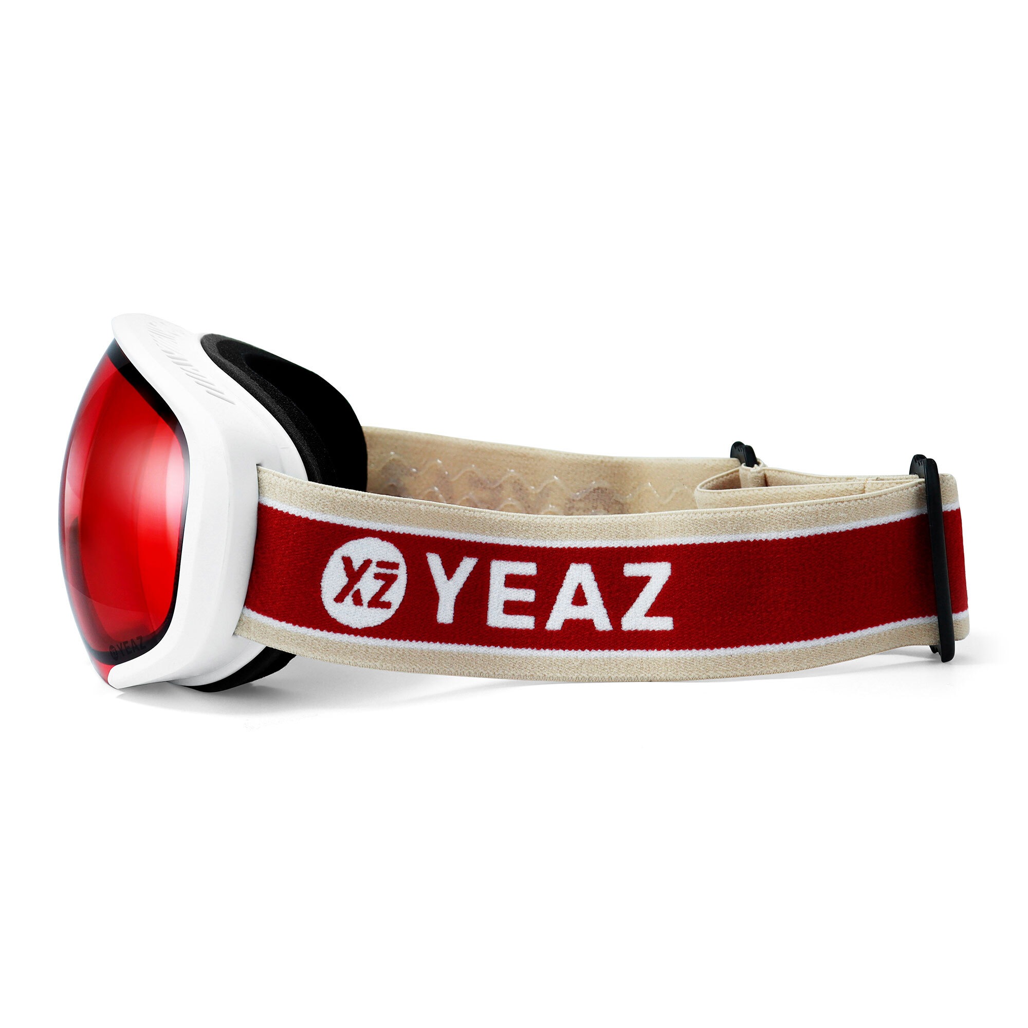 YEAZ Skibrille »Ski- und Snowboard-Brille rot/matt weiß BLACK RUN«