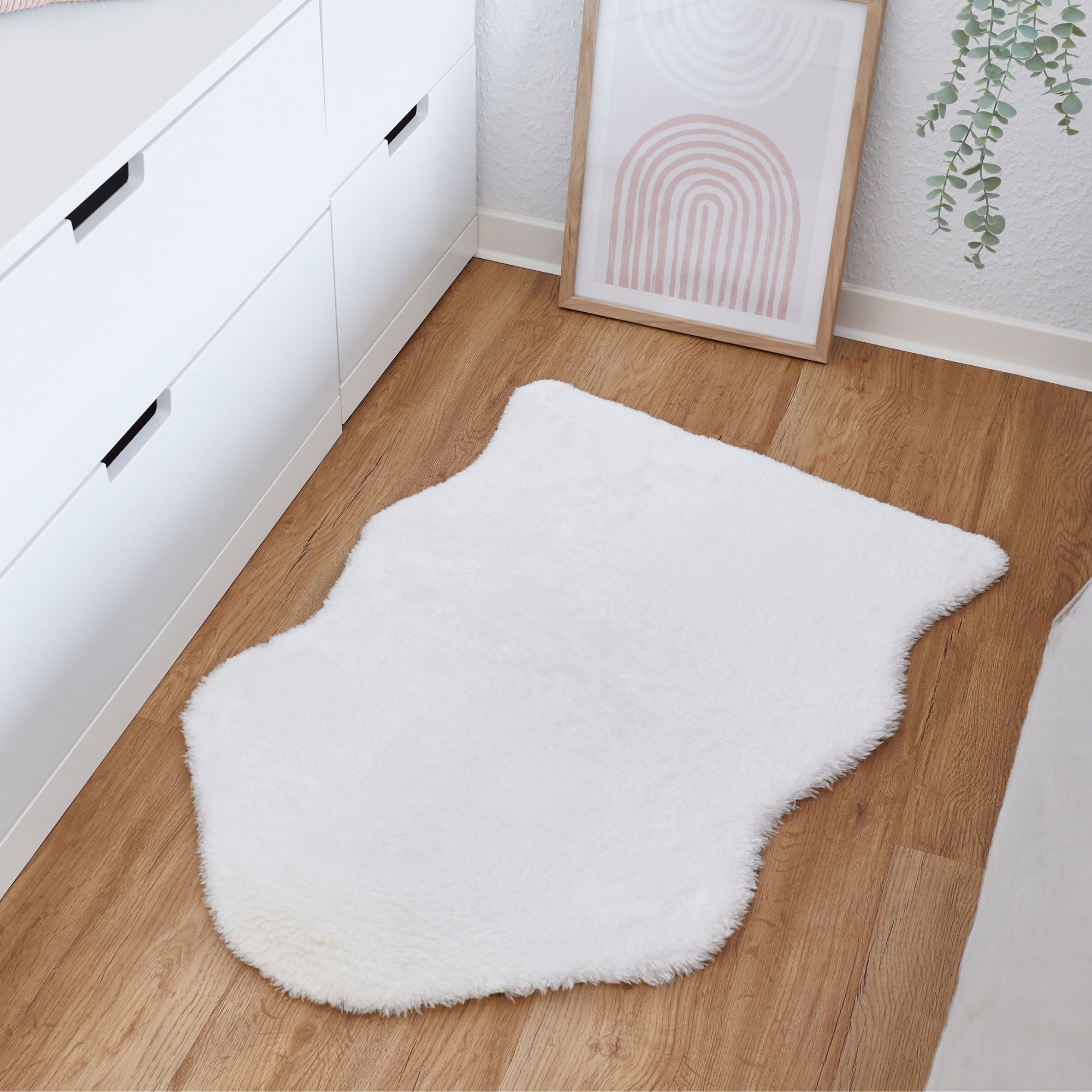Andiamo Fellteppich »Lamm Fellimitat«, fellförmig, 20 mm Höhe, Kunstfell, besonders weich durch Microfaser, Kudenliebling