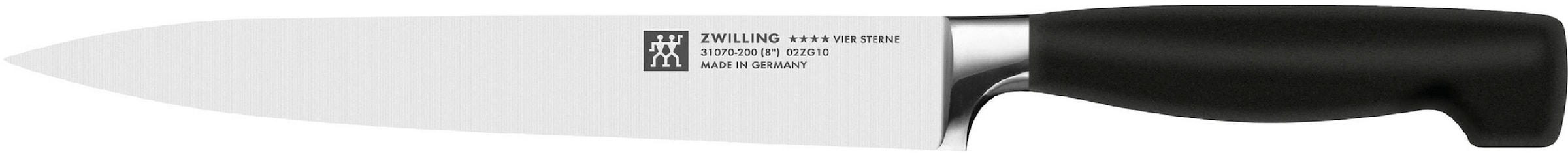 Vier Sterne Coltello Da Carne, Acciaio Inossidabile, Nero, 20 Cm - Zwilling