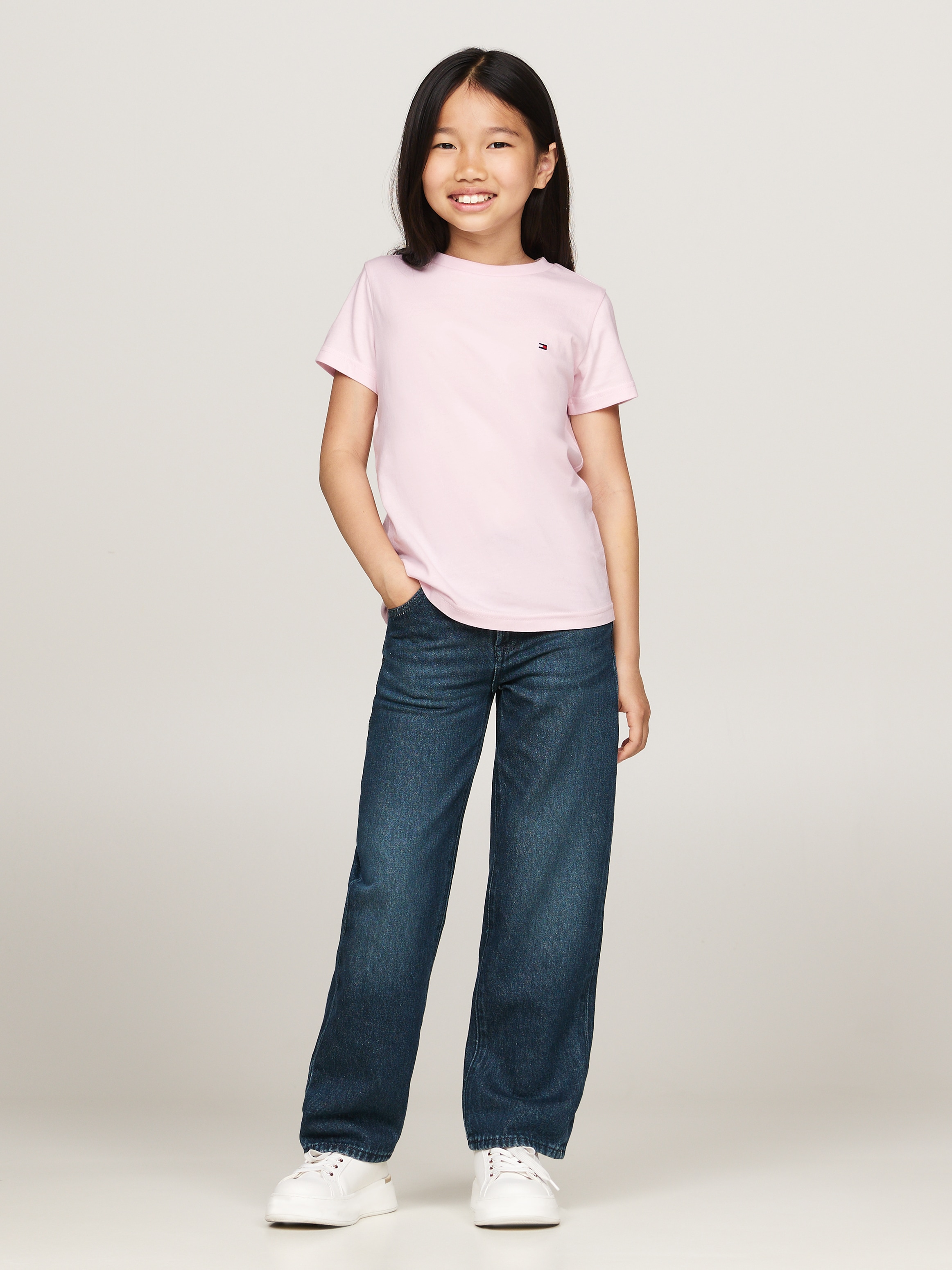 Tommy Hilfiger Underwear »2P CN TEE mit Stickerei und Rundhals im 2er-Pack« Packung, 2er-Pack, 2 Stk. unifarben, casual, regular fit, Baumwolle, Rundhals