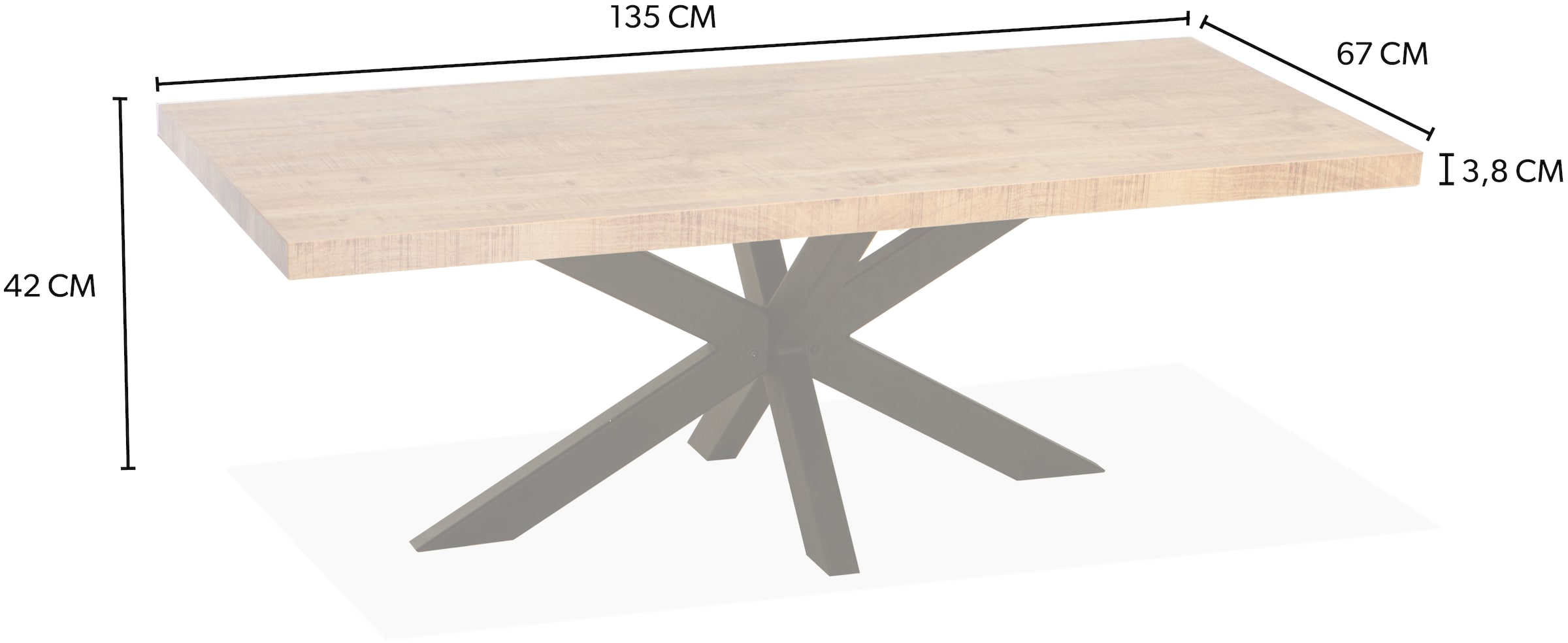 OMG Design Couchtisch »Novac« 1 Stk. tlg. in drei modernen Farbvarianten, mit Metallgestell