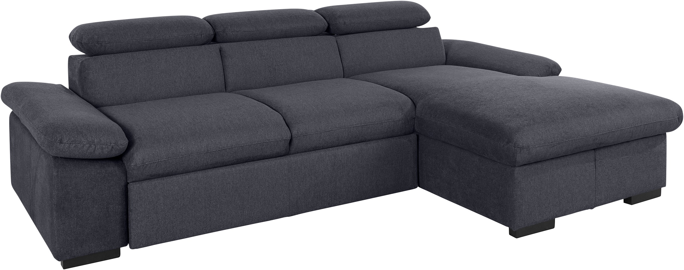 COTTA Ecksofa »Lola L-Form mit Kopfteilfunktion & Hocker«, (Set, mit Hocker), wahlweise mit Bettfunktion, Bettkasten & Armteilverstellung