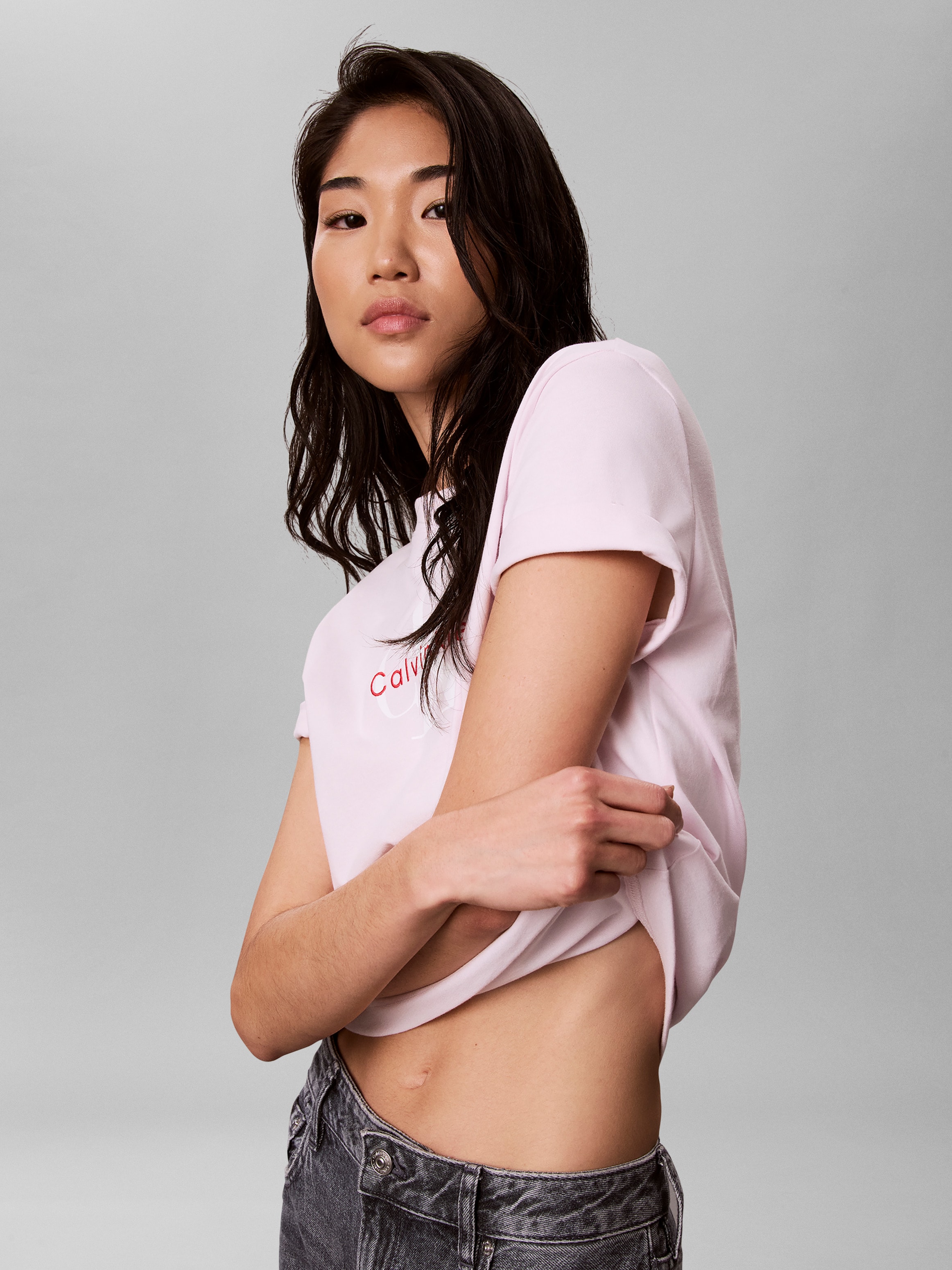 Calvin Klein T-Shirt »HERO SS CLASSIC MONOLOGO CNECK T« , Logoschriftzug