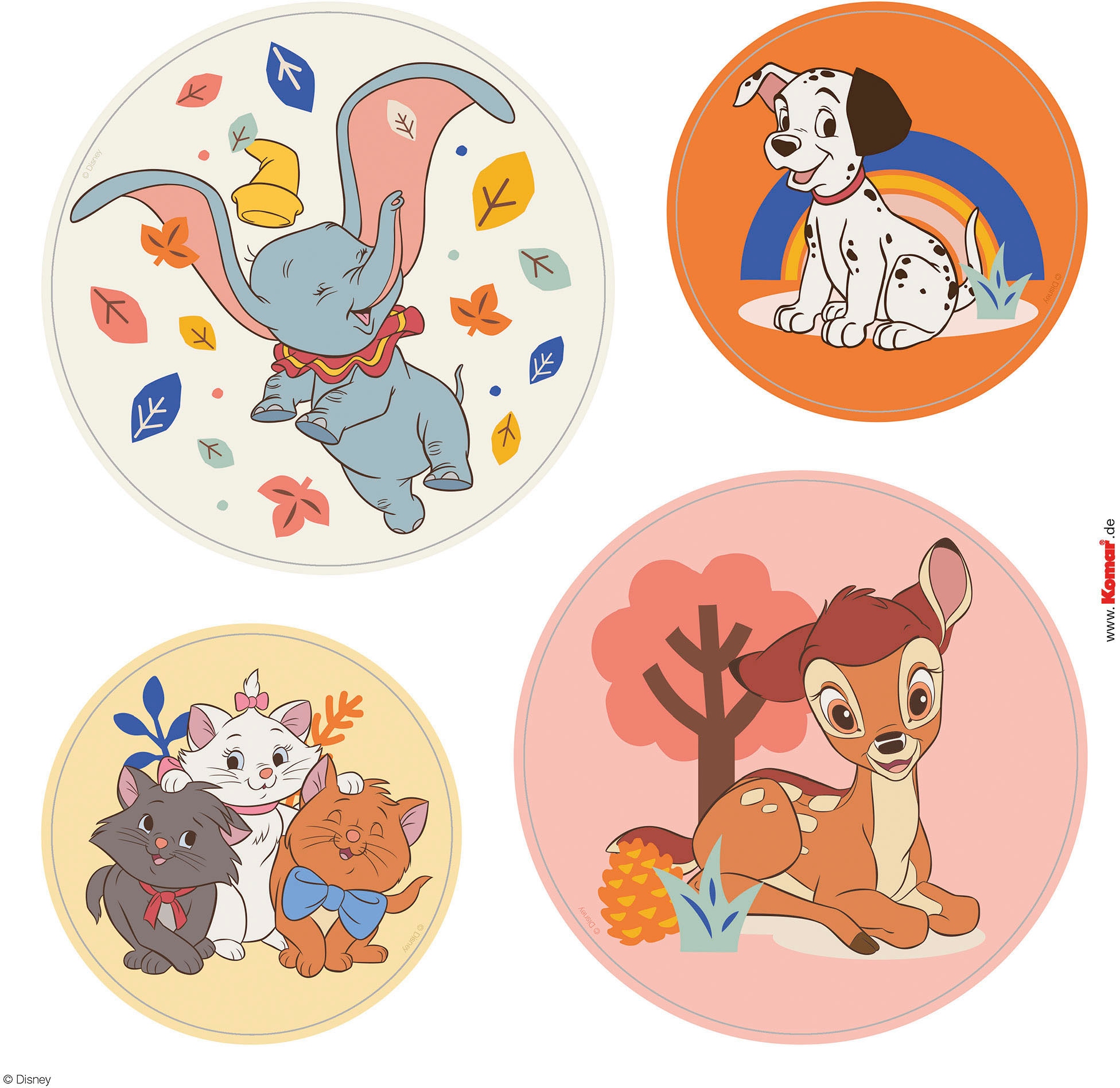 Komar Fensterbild »Better Together Bubbles - Größe 30 x 30 cm, 2 Bogen« Fenstersticker, selbsthaftend