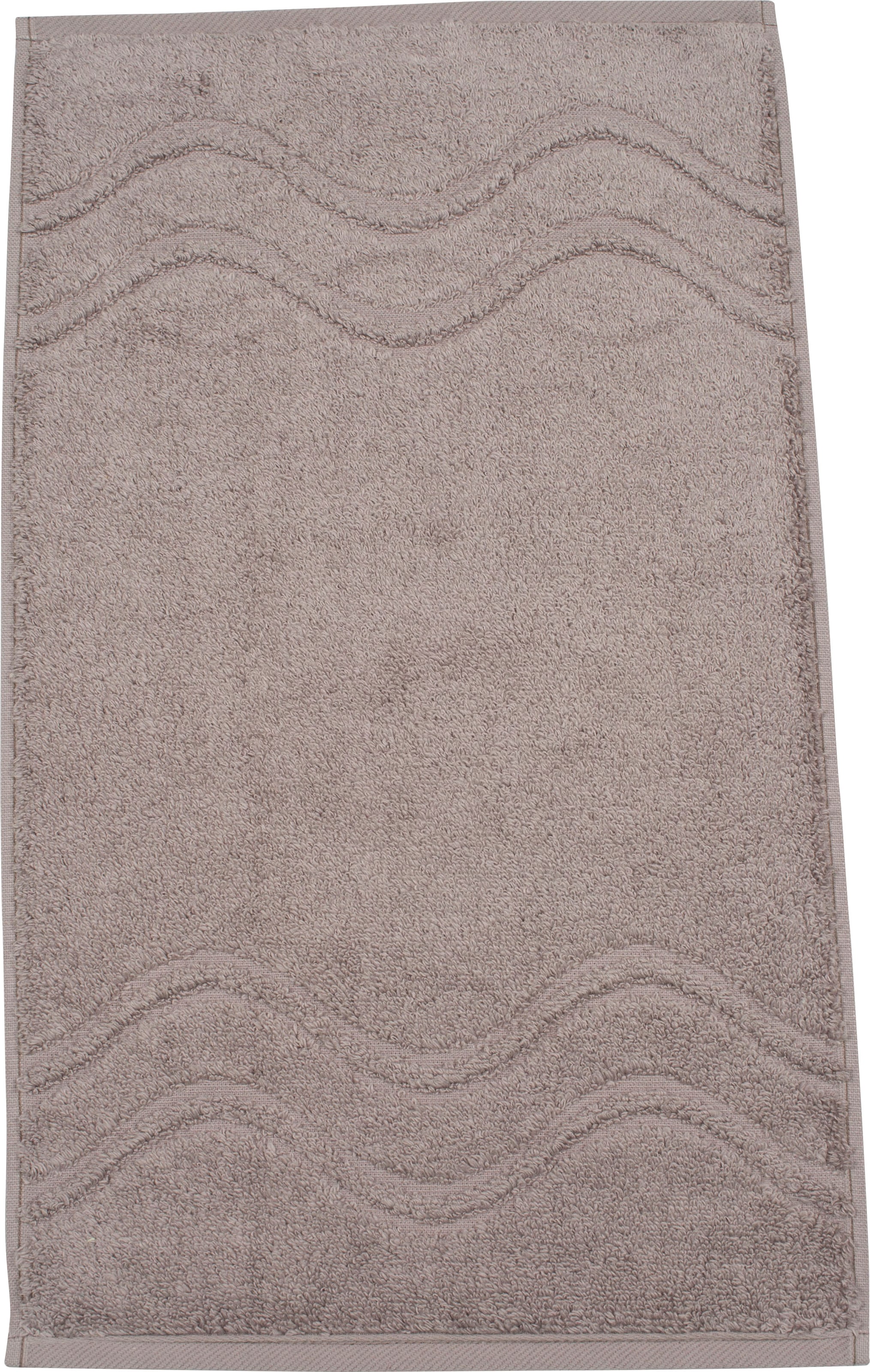 ROSS Gästehandtuch »Cashmere feeling« 100% Baumwolle, mit Wellen-Bordüre, große Farbauswahl