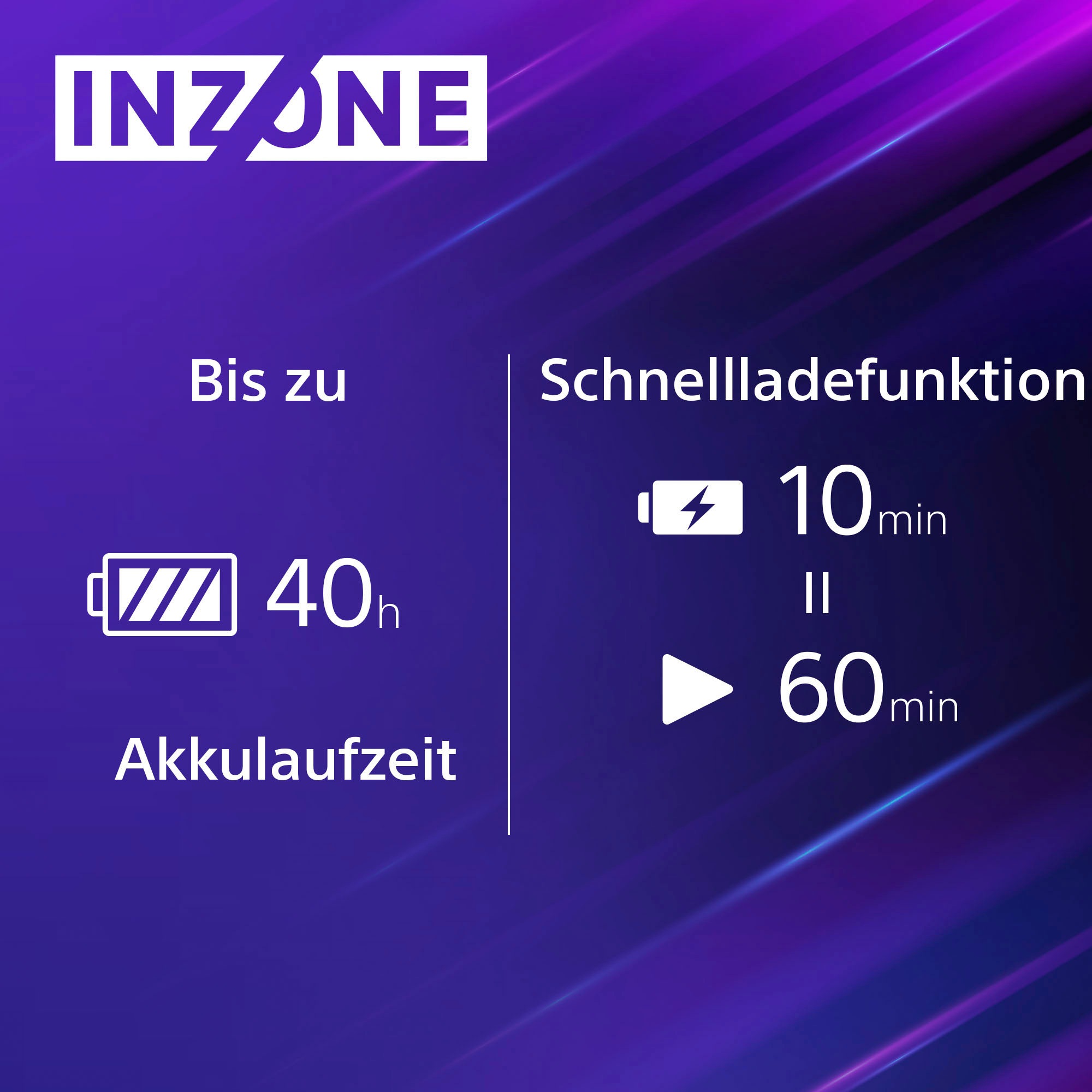 Sony Gaming-Headset »INZONE H7«, ➥ Rauschunterdrückung-LED Ladestandsanzeige-Quick Bluetooth-Wireless, XXL Garantie 3 UNIVERSAL Attention Modus | Jahre