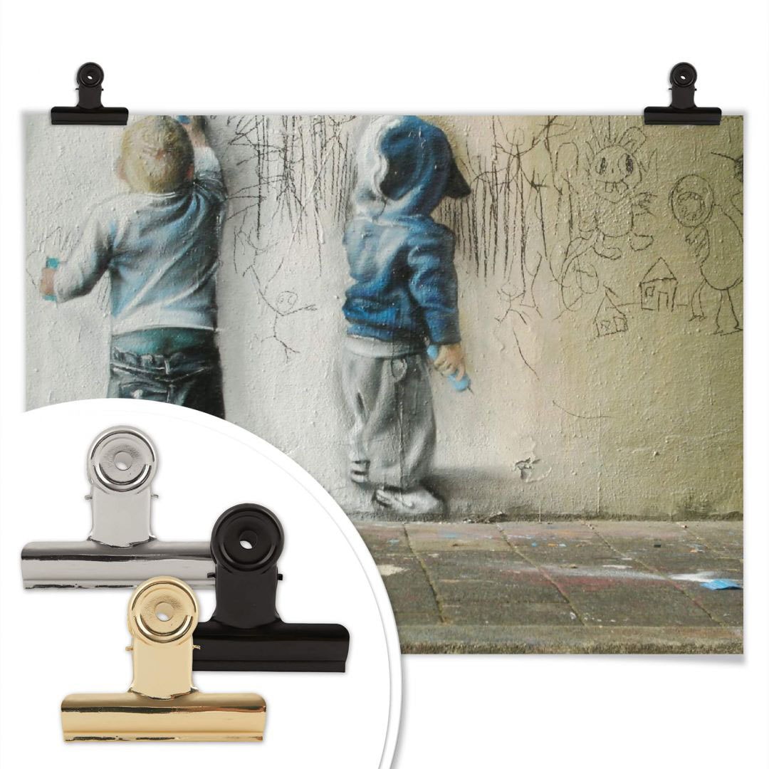 Wall-Art Poster »Graffiti Bilder Bild, Boys Rechnung Wandposter kaufen auf Menschen, (1 drawing«, Wandbild, St.), Poster