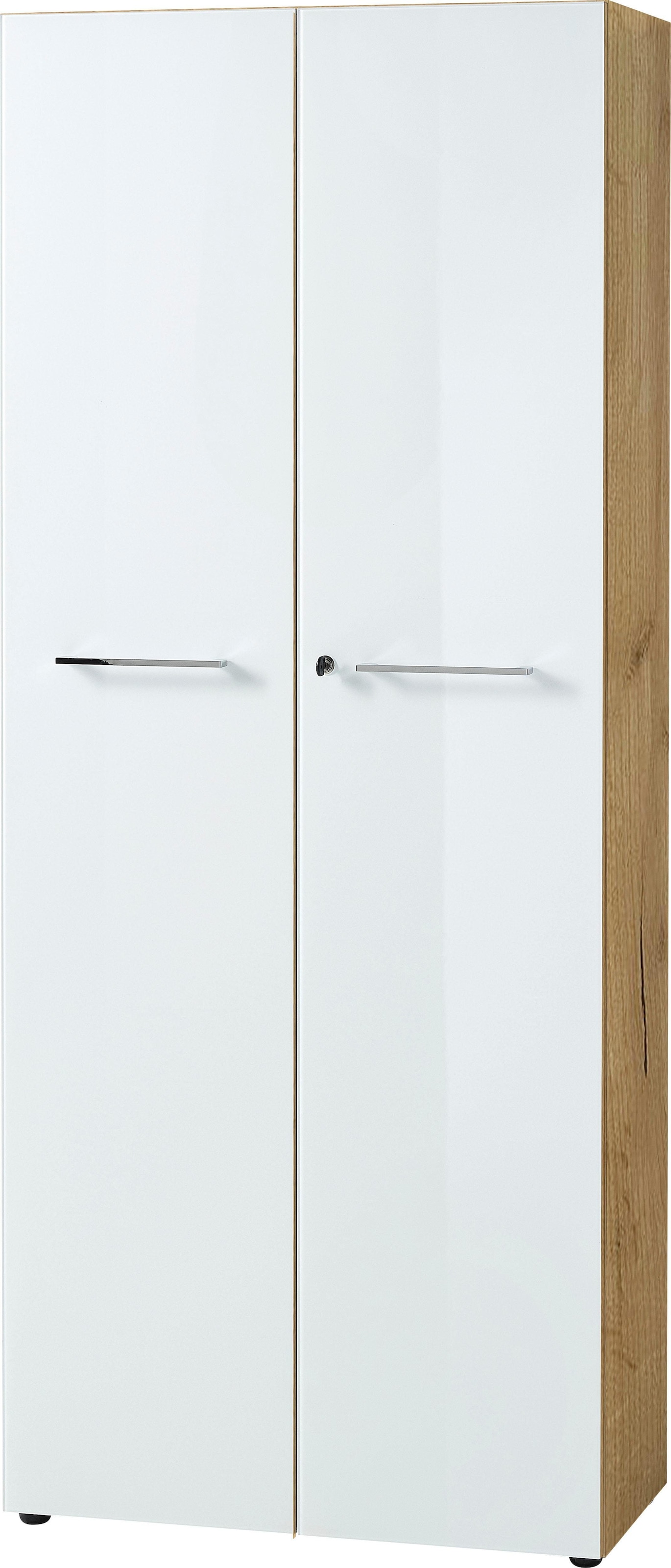 GERMANIA Aktenschrank "GW-Monteria" in 2 Höhen, Türen mit Glas-Auflage, abschließbar, Breite 80 cm, Made in Germany