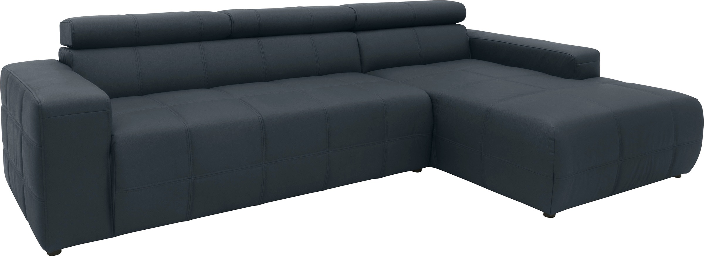 DOMO collection Ecksofa »Brandon große Ausführung B/T/H: 289/177/80 cm, auch in Leder und Cord«, mit Kopfteilverstellung, wahlweise Sitztiefenverstellung, L-Form