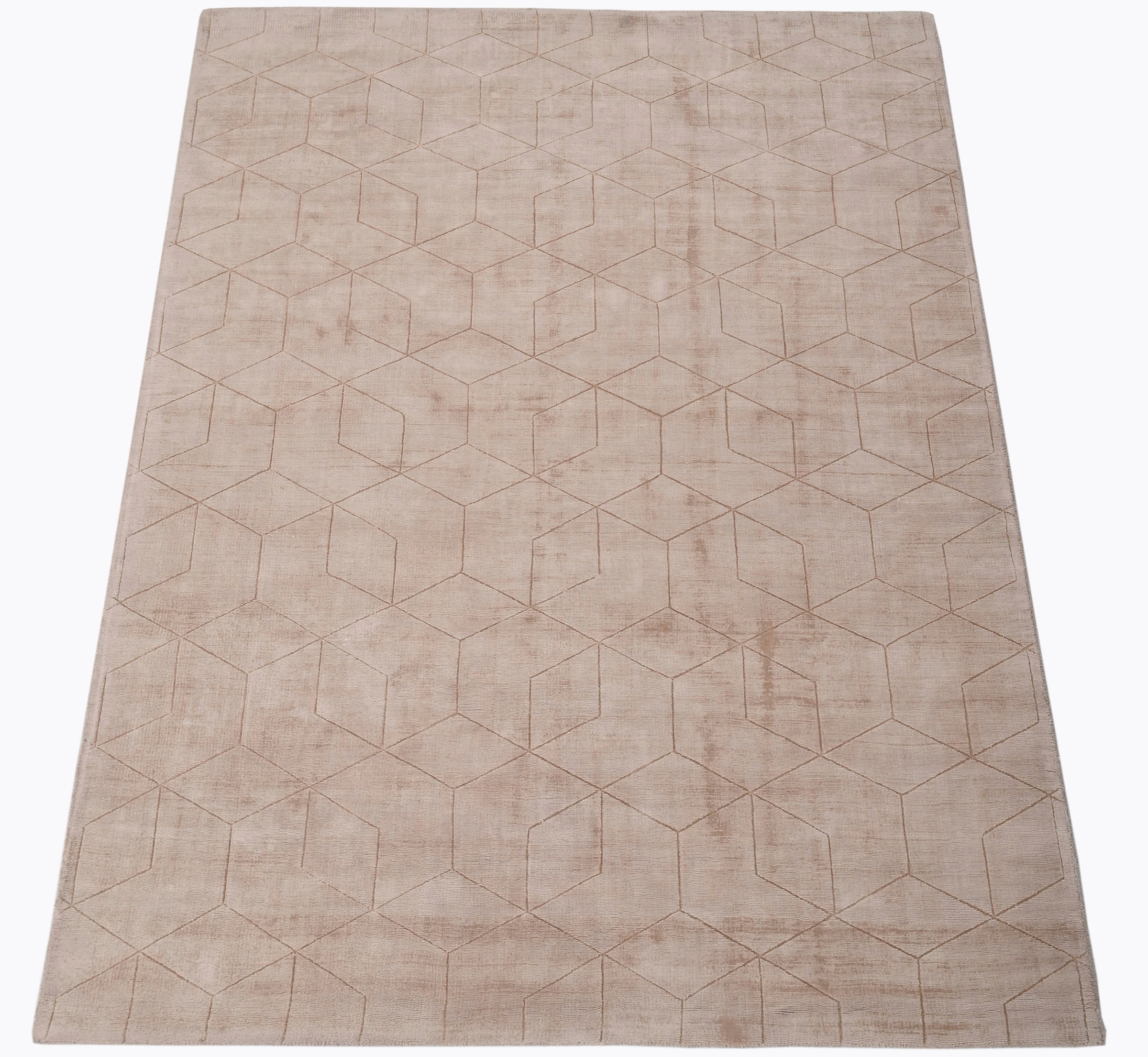 my home Teppich »Manju«, rechteckig, elegant glänzender Kurzflorteppich in  Seiden-Optik | Kurzflor-Teppiche