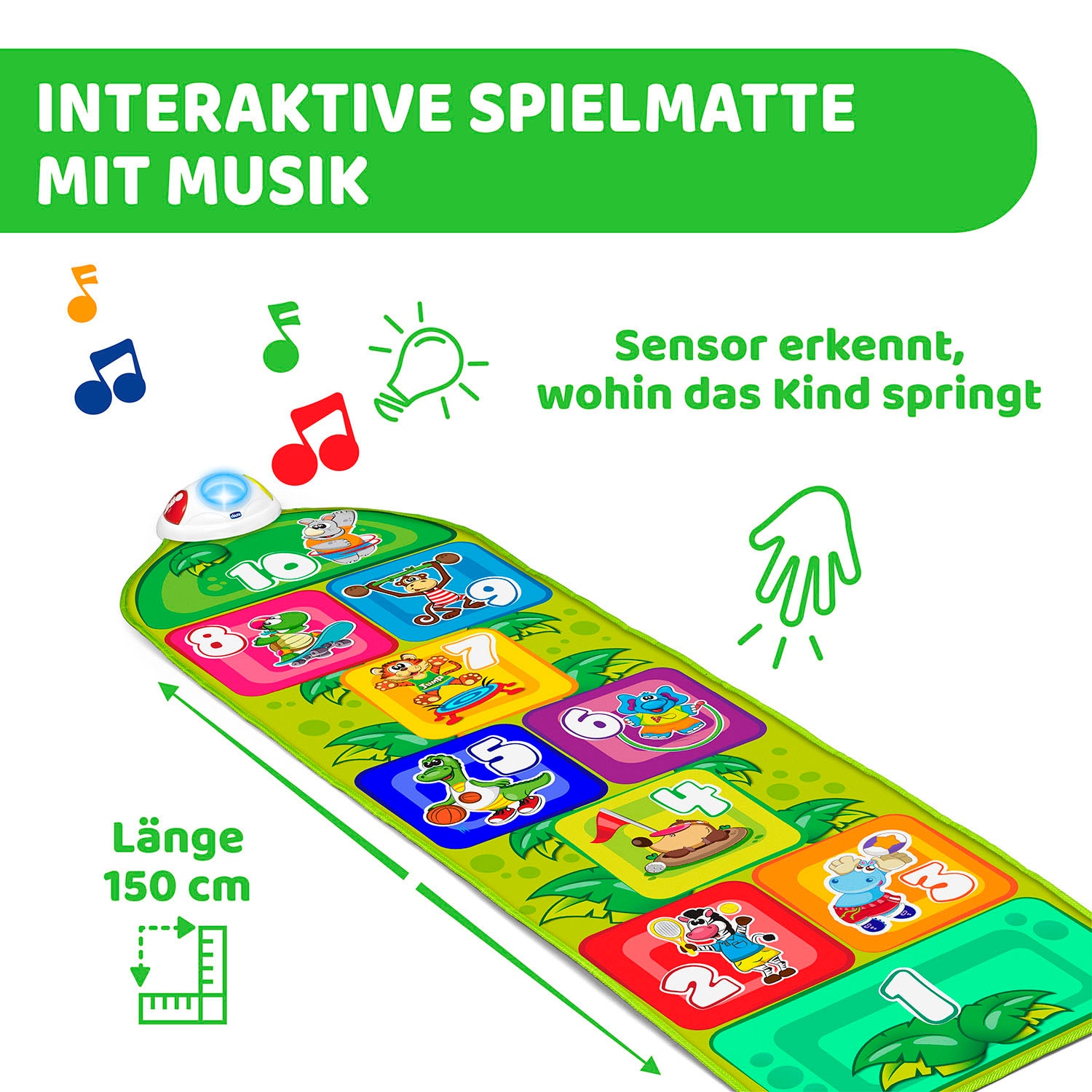 Chicco Spielmatte »Elektronische Hüpfmatte«, mit Licht und Sound