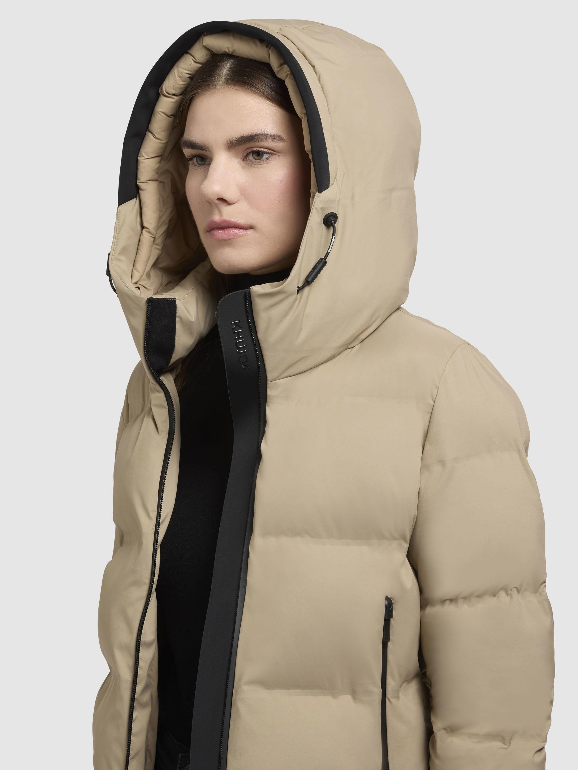 khujo Winterjacke »Winterjacke Liev-YM«, mit Kapuze, Warme gesteppte Damen Kapuzenjacke