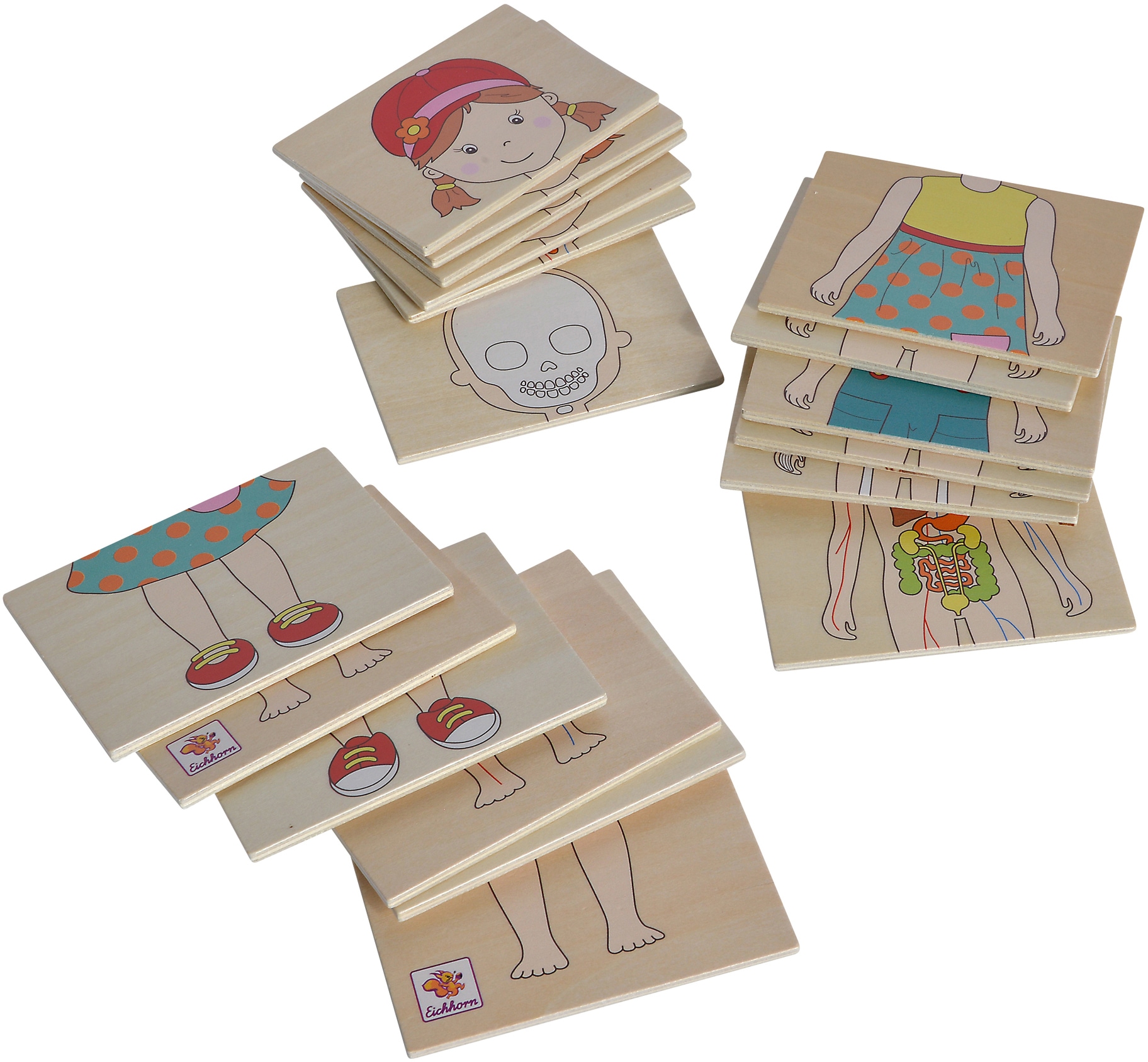 Eichhorn Puzzle »Körperpuzzle mit Holzbox«, (19 tlg.)