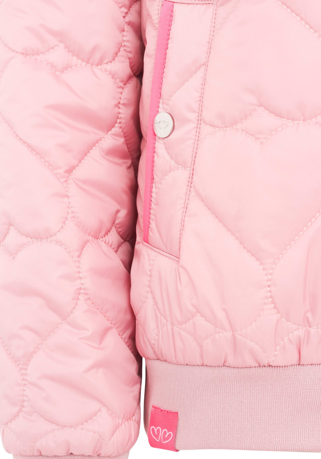 Zwillingsherz Bomberjacke, ohne Kapuze, modisch, Kontrastdetails, regular fit, langärmelig