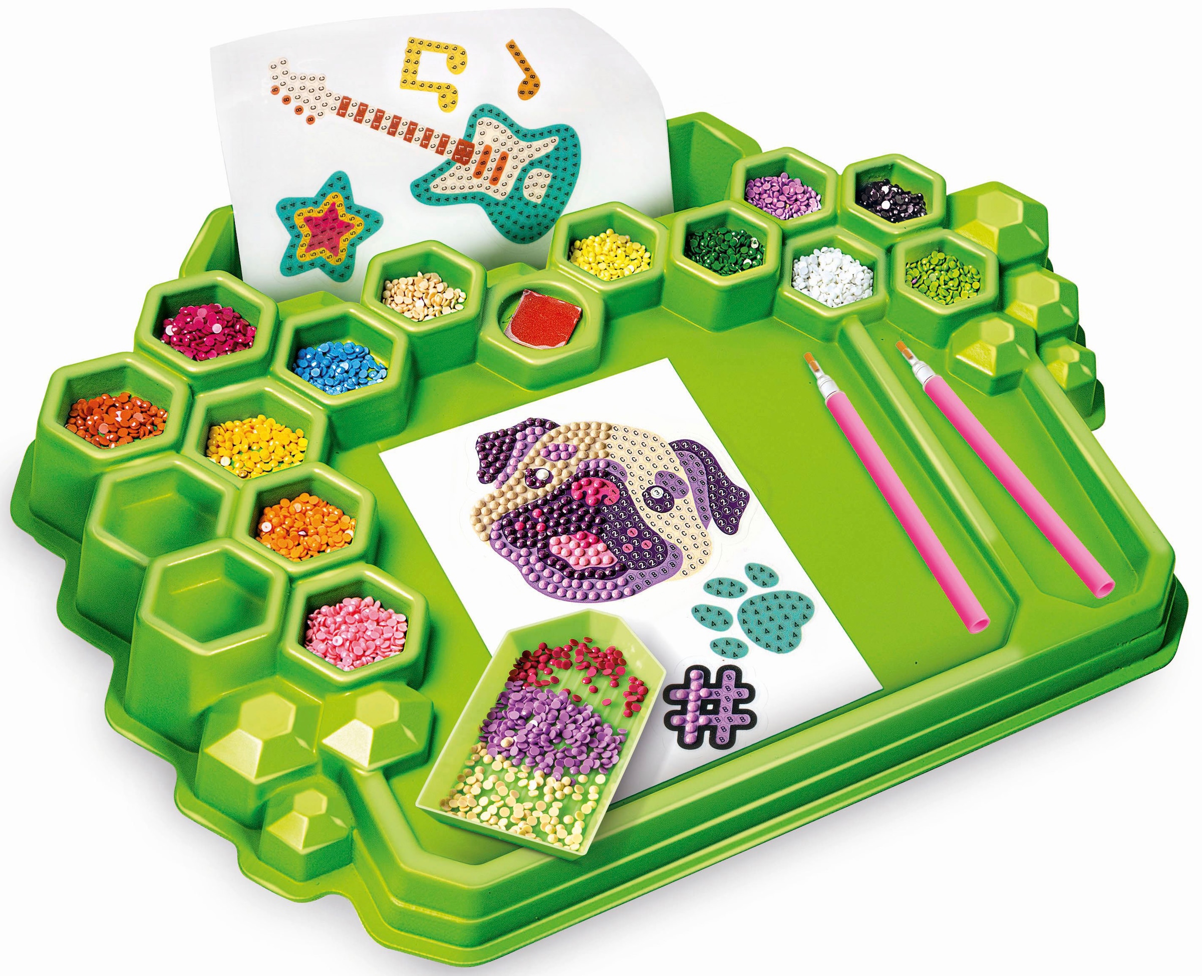 Clementoni® Kreativset »idea! Funkelnde 3D-Sticker«, Made in Europe