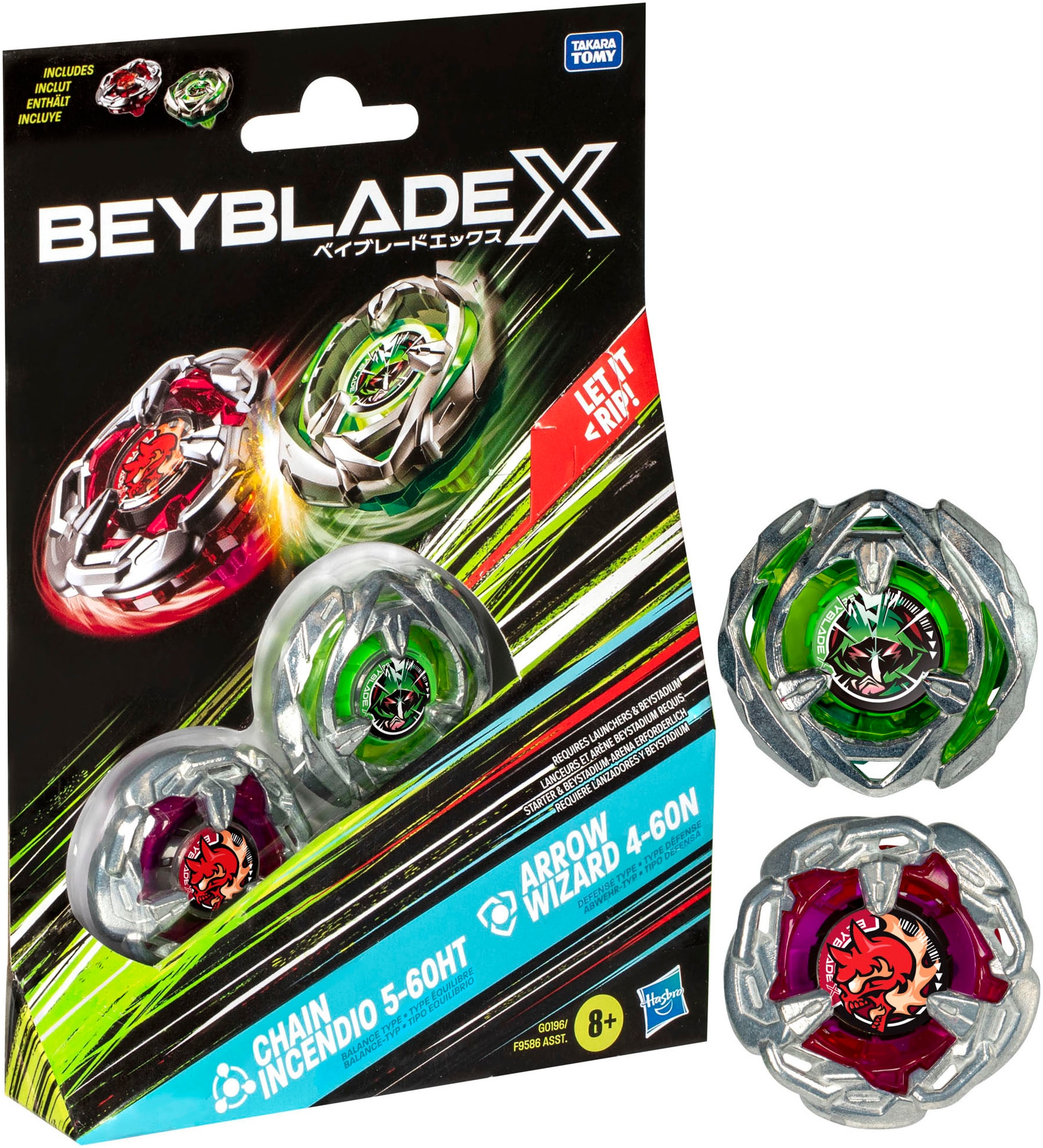 Speed-Kreisel »Beyblade X Chain Incendio 5-60HT und Arrow Wizard 4-60N Kreisel«, Dual...