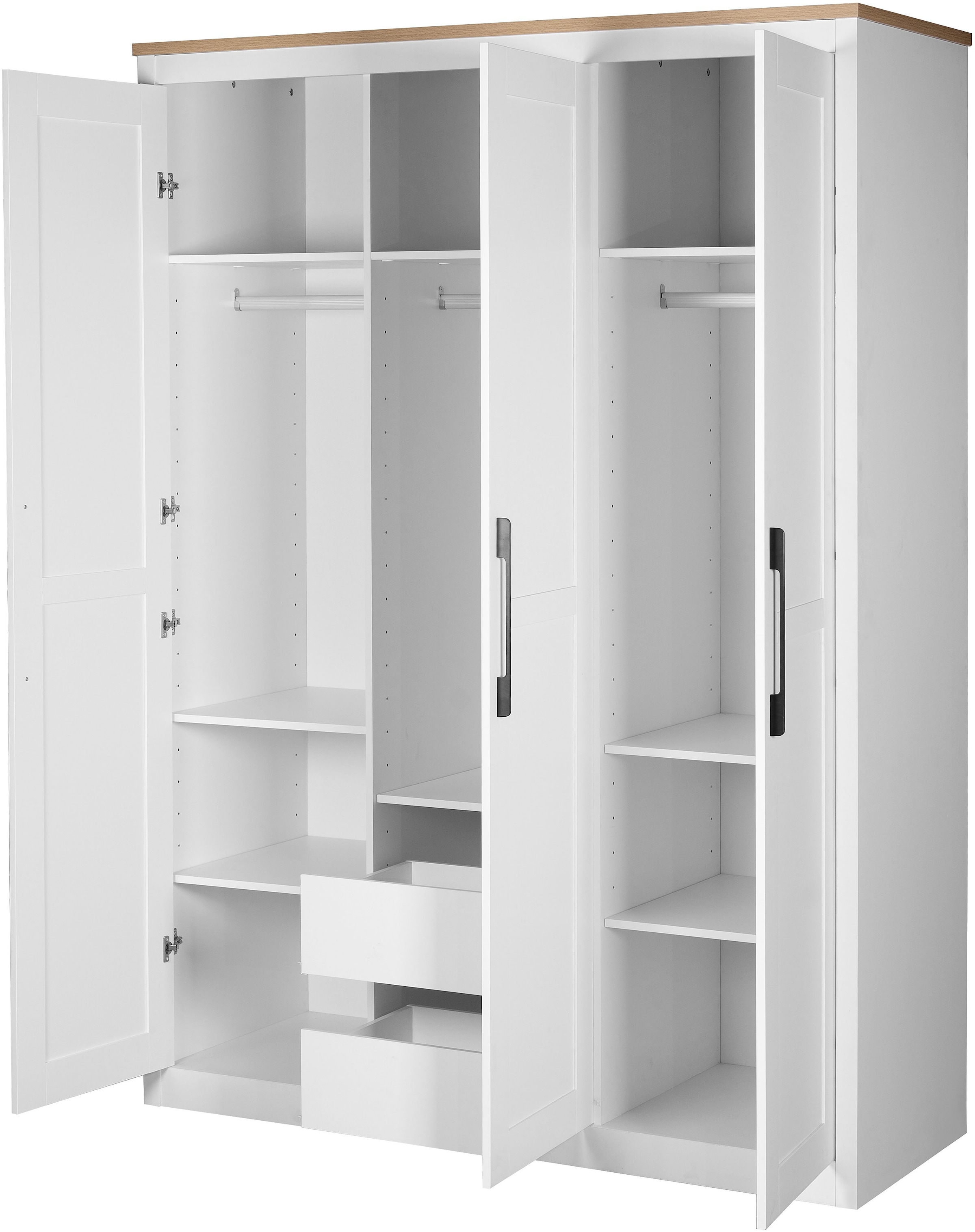 OTTO home Kleiderschrank »Büsum Schlafzimmer Schrank« stabile robuste Bauweise mit optimaler Aufteilung,  Schlafzimmerschrank Landhaus Design Garderobe Schrank Bestseller