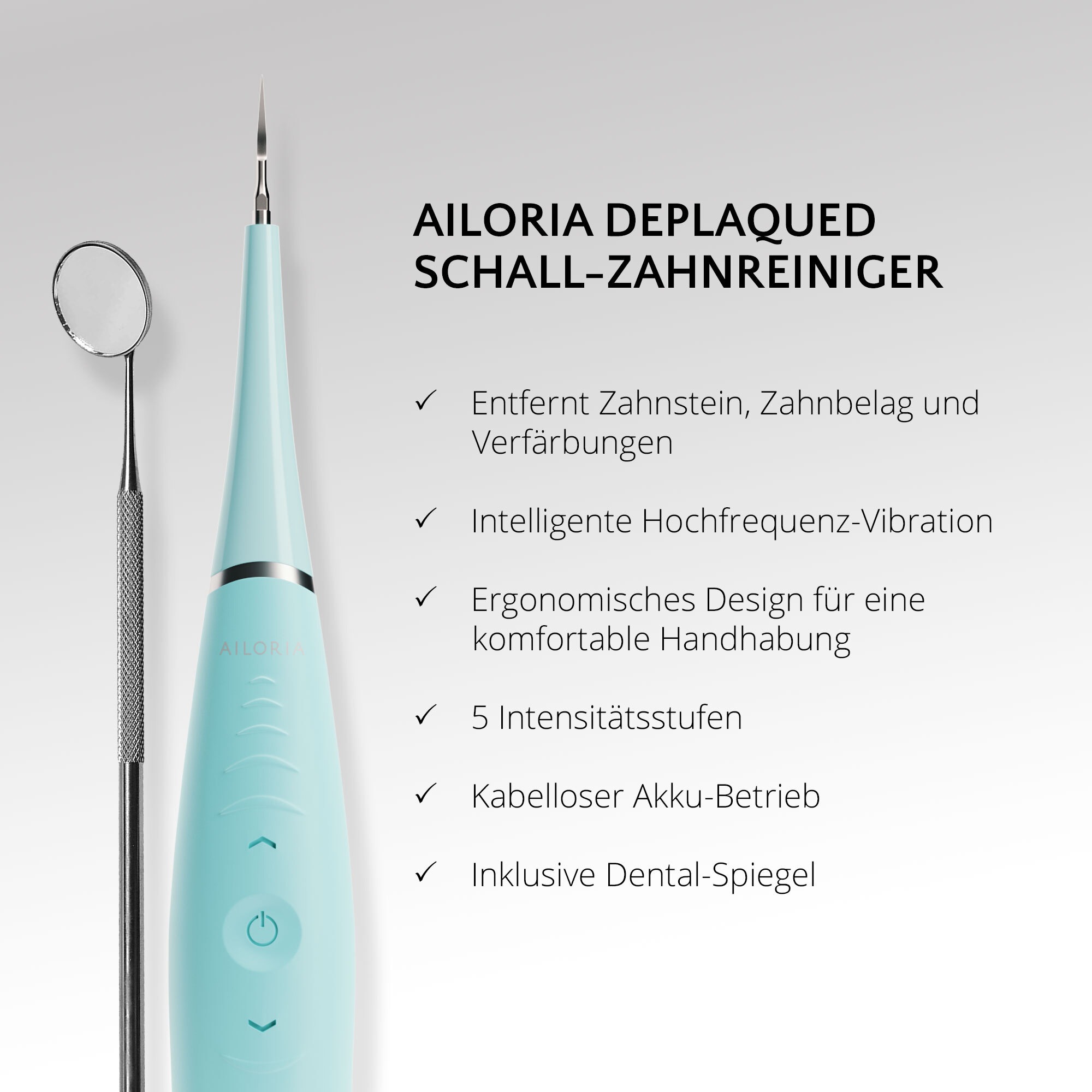 AILORIA Schall-Zahnreinigungsgerät »Schall-Zahnreiniger DEPLAQUED«