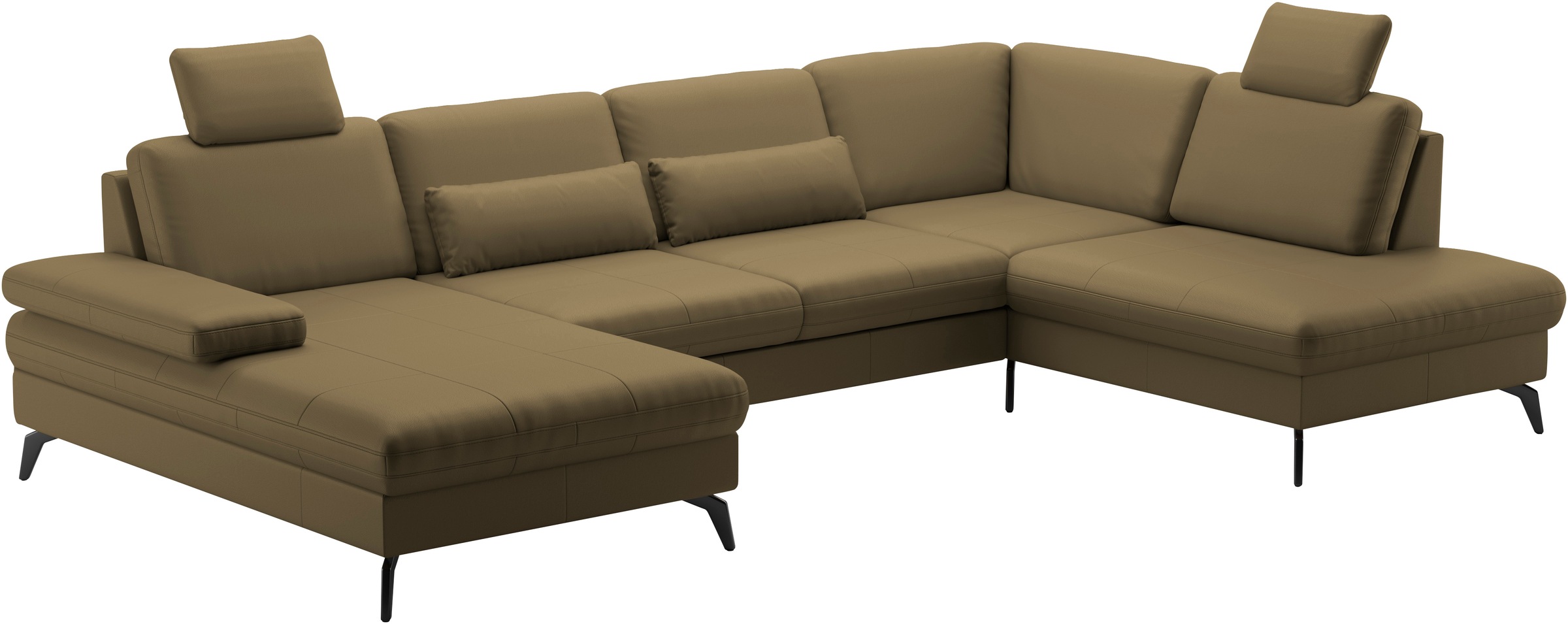 sit&more Wohnlandschaft »Morris U-Form, inkl. Sitztiefenverstellung«, wahlweise mit Armteilverstellung, Bettfunktion & Bettkasten
