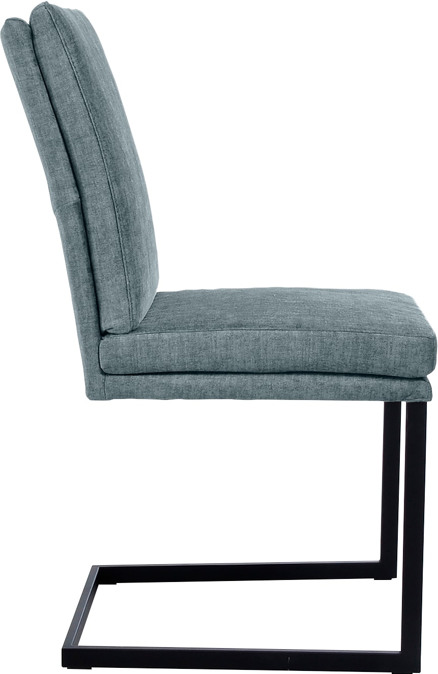 K+W Komfort & Wohnen Freischwinger () stabiles Hochkantrohr, Untergestell in Edelstahloptik oder schwarz