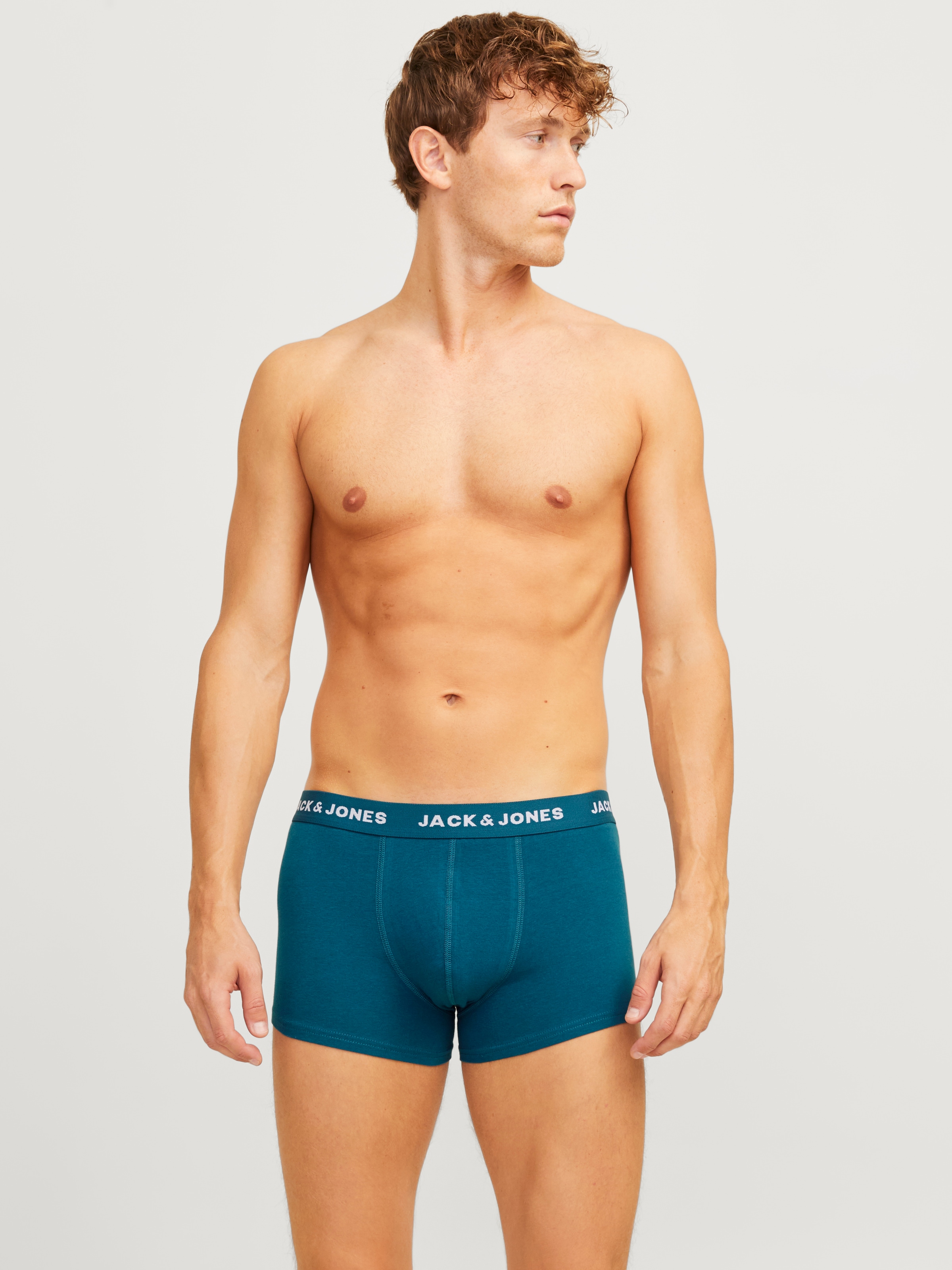 Jack & Jones Trunk »JACTEO – Elastische Boxershorts mit Stretch und Bund« Packung, 5 Stk. bedruckt, modisch, regular fit, Jersey