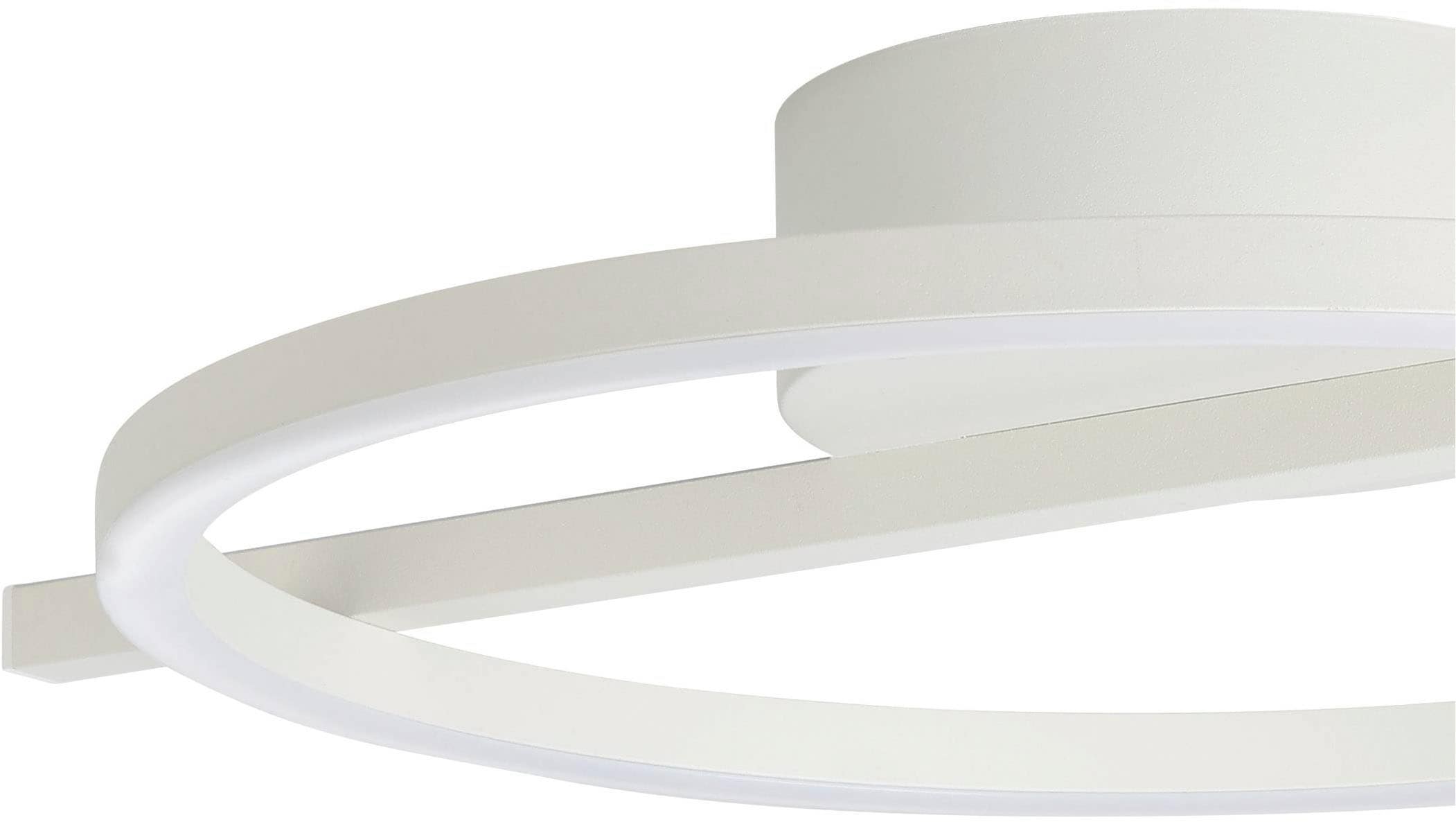 EGLO Deckenleuchte »Amandolo Deckenlampe RGB Backlight Fernbedienung inkl. geometrisch« LED-Modul 1 Stk. Kaltweiß | RGB Wand-/Deckenleuchte - L40 x B30 x H6,5 cm - weiß - 17W inkl.