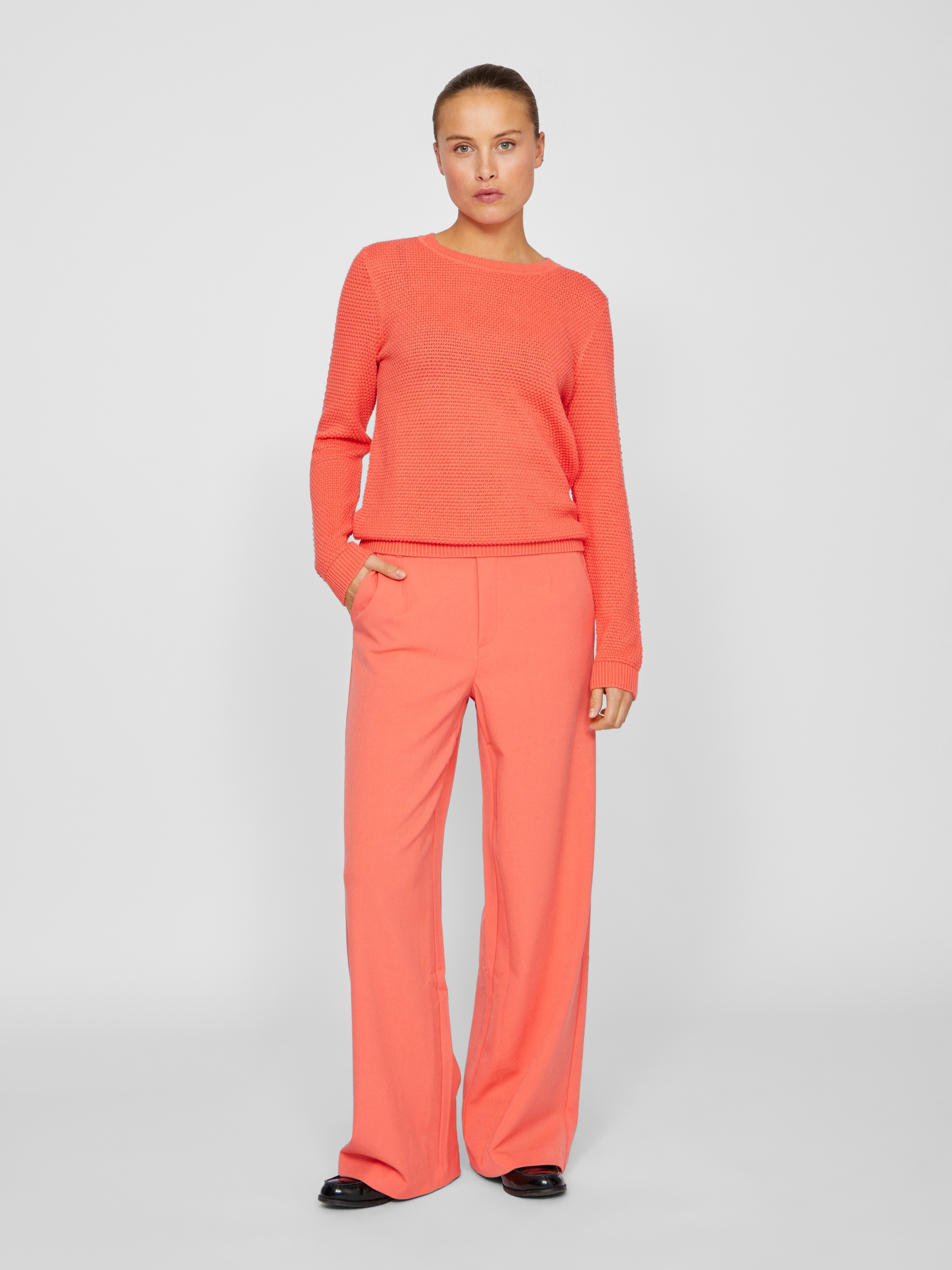 Vila Rundhalspullover »VIDALO O-NECK L/S KNIT TOP- NOOS«