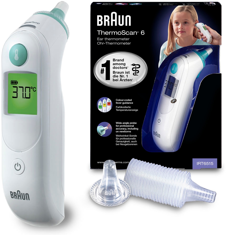 Ohr-Fieberthermometer »ThermoScan® 6 Ohrthermometer IRT6515«, Inklusive 21 Einweg...
