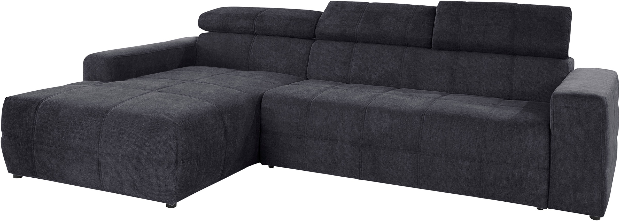 DOMO collection Ecksofa »Brandon B/T/H: 289/177/80 cm, whlw. mit Sitztiefenverstellung, L-Form«, mit Kopfteilverstellung, wahlweise Sitztiefenverstellung, L-Form