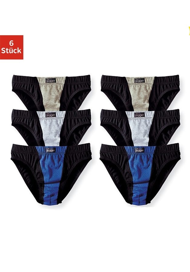 le (Packung, ♕ Einsatz 6 abgesetztem mit St.), Slip, bei farblich jogger®