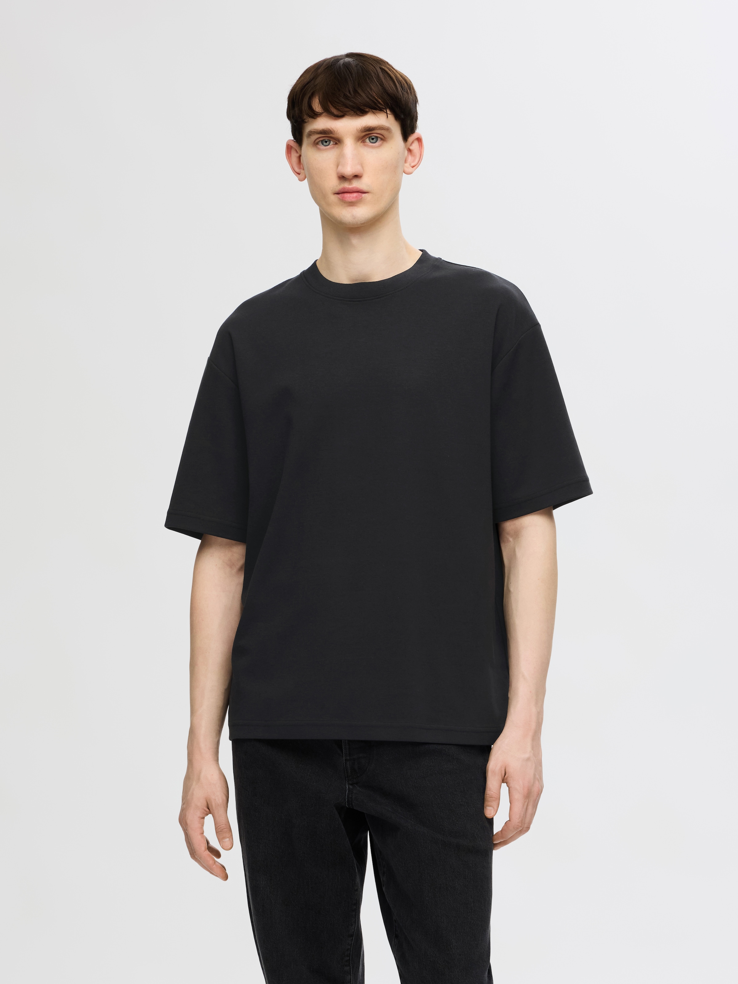 SELECTED HOMME Rundhalsshirt »SLHLOOSEOSCAR SS O-NECK TEE 3 PACK NOOS«, (Packung, 3 tlg.)