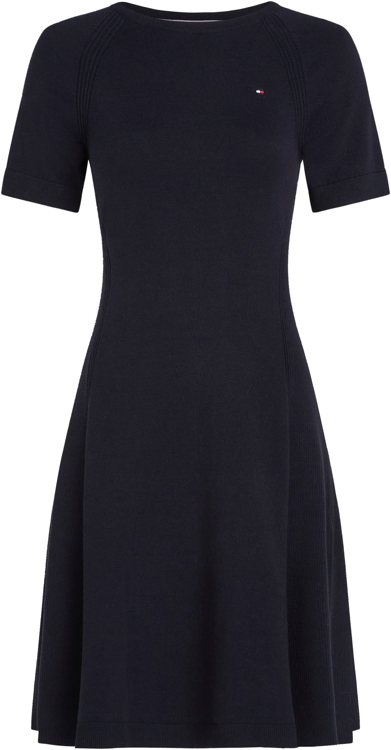 Tommy Hilfiger Jerseykleid »CO JERSEY STITCH F&F DRESS«, mit Logostickerei auf der Brust