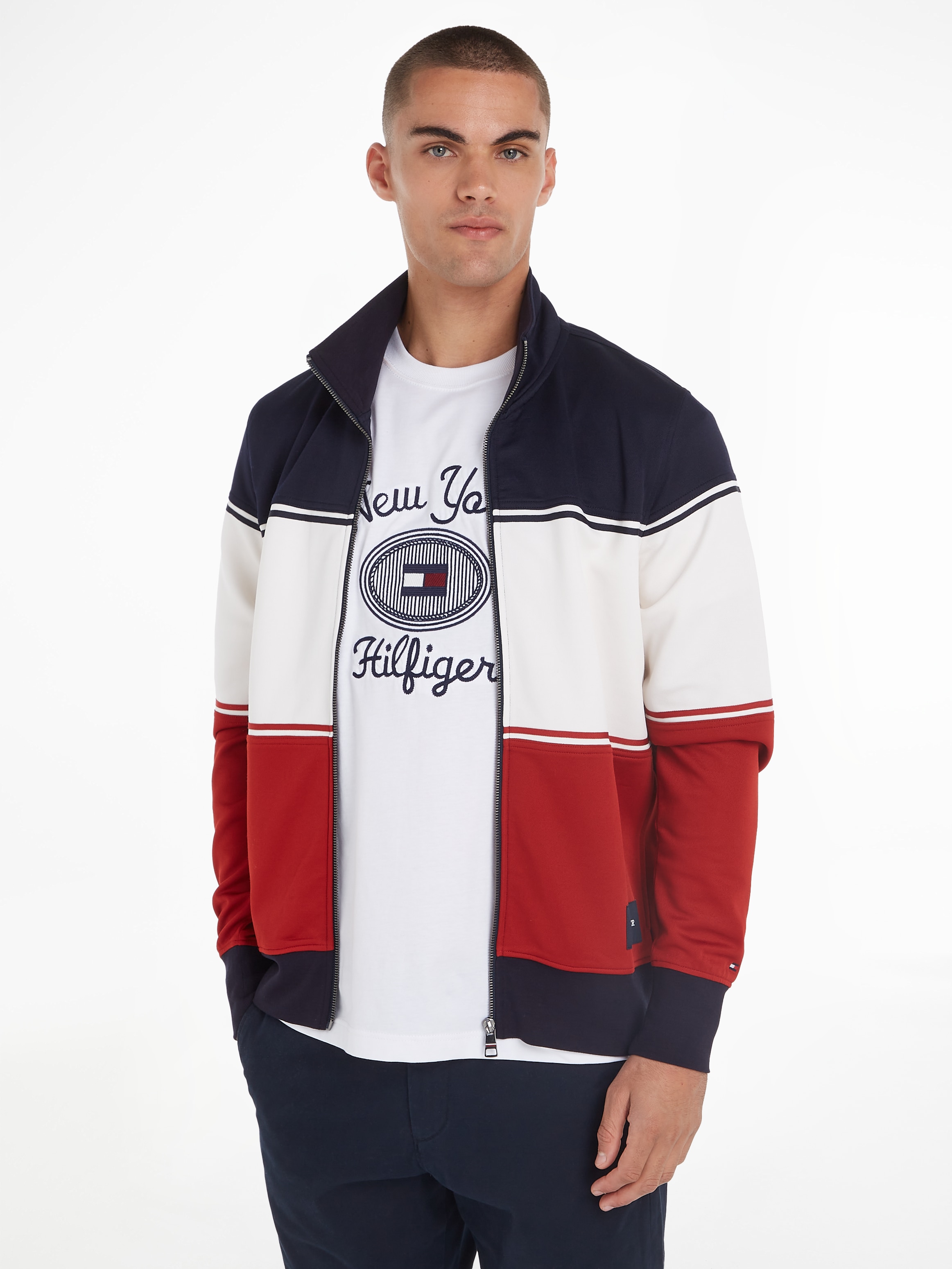 Sweatjacke »COLOURBLOCK TRACK JACKET«, mit Stehkragen