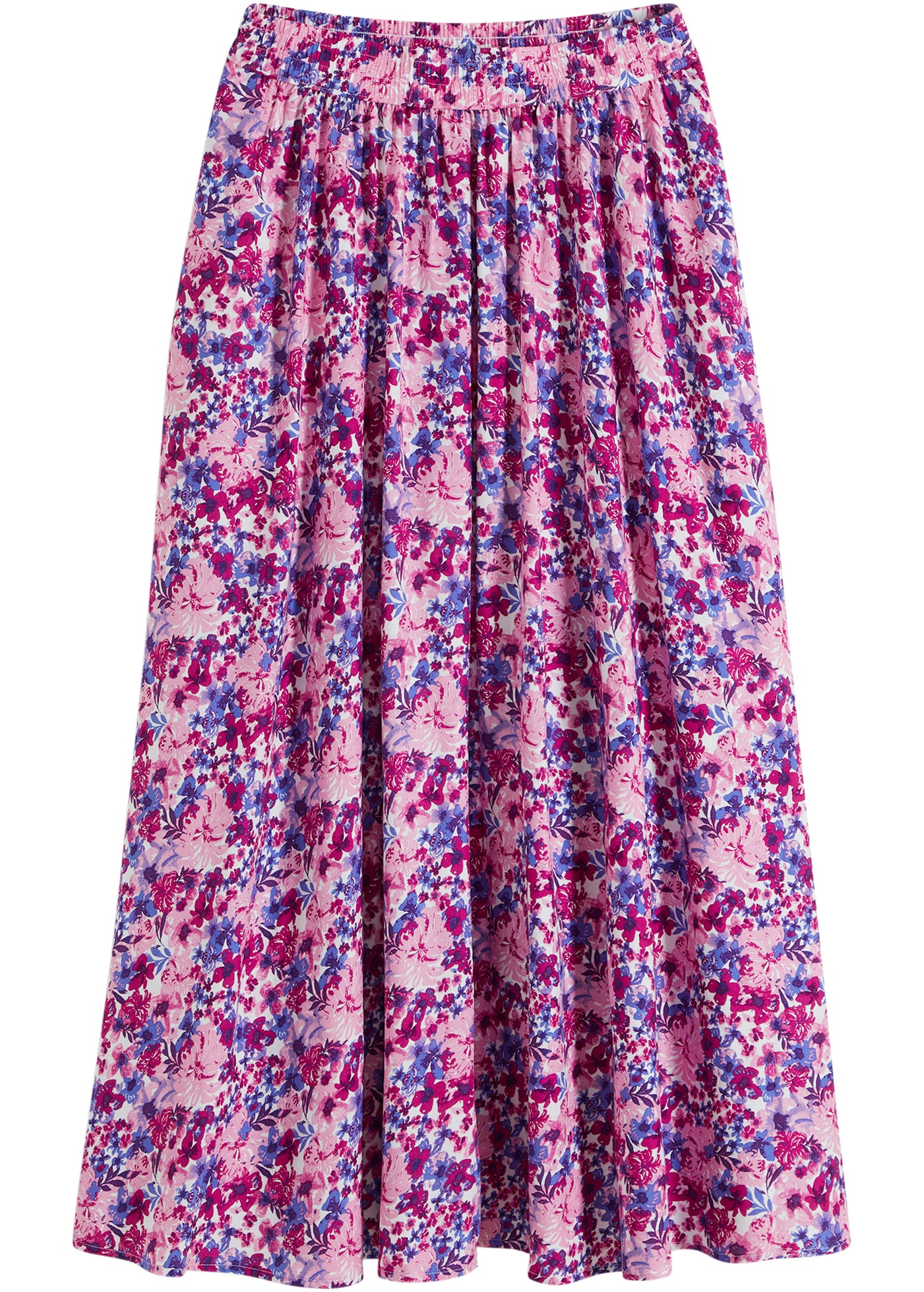 bonprix Sommerrock aus Viskose, ausgestellte Passform, mit geblümtem Muster