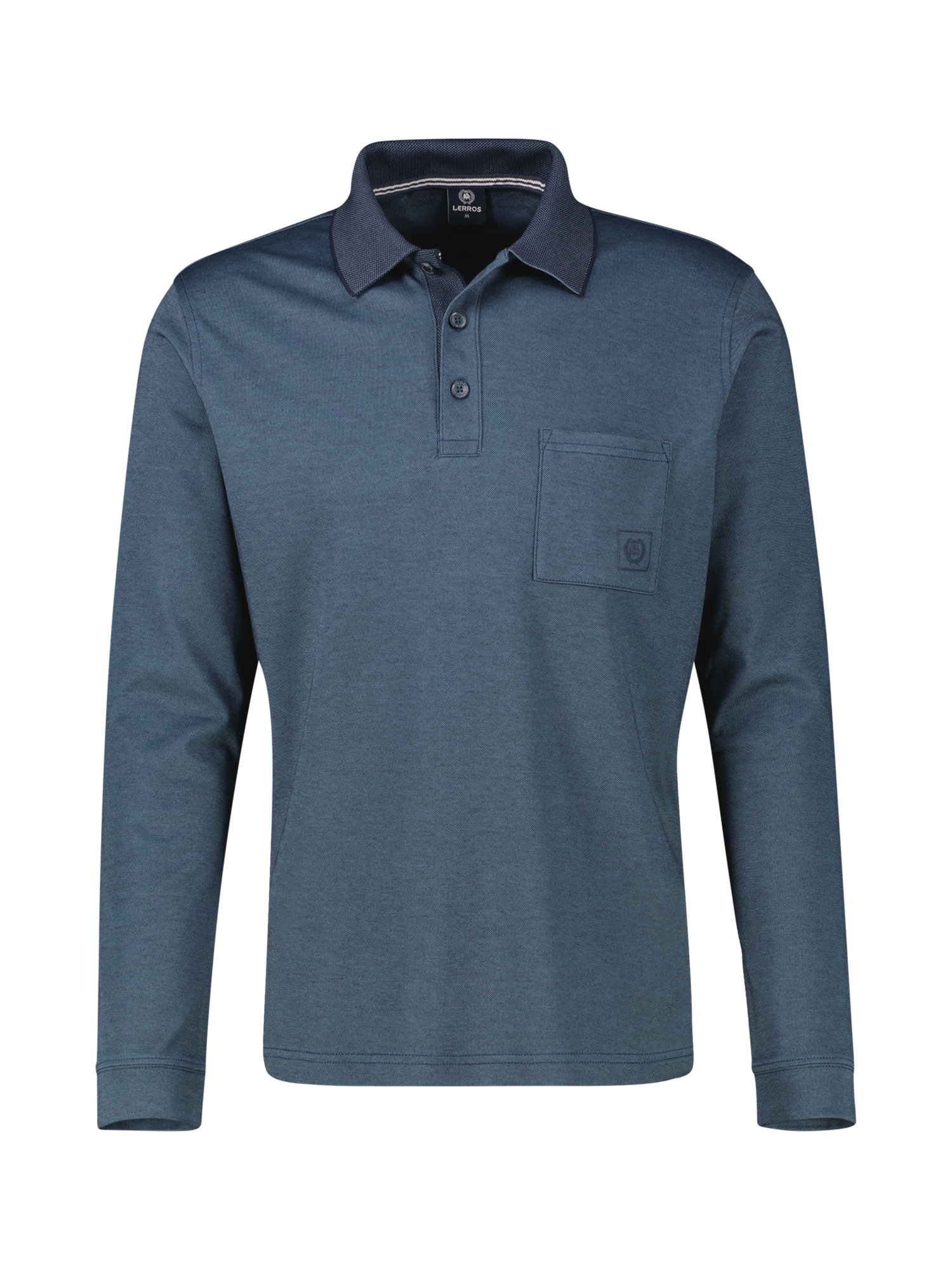 LERROS Poloshirt »Langarm Polo mit Brusttasche in Grossen Grössen«