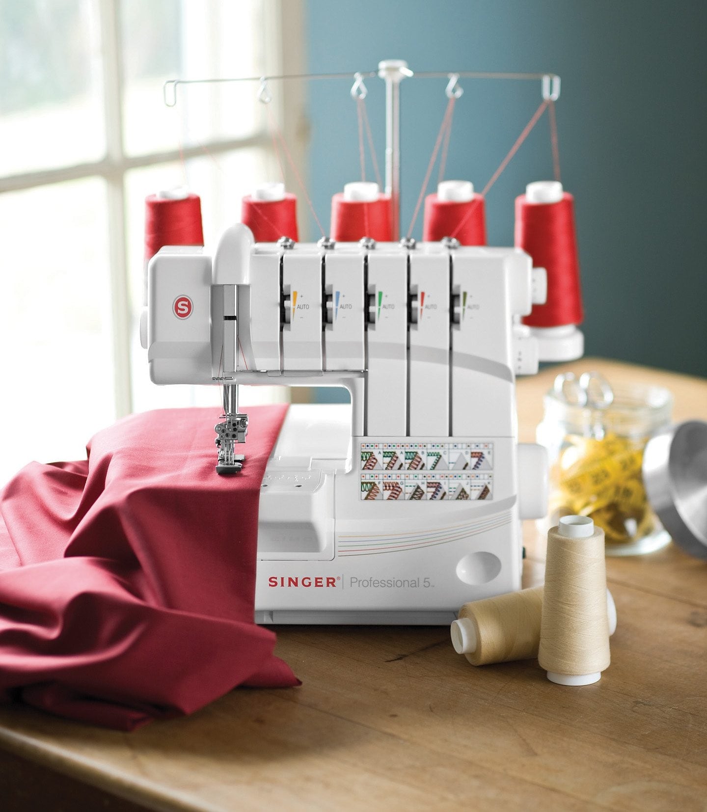 Singer Overlock-Nähmaschine »Professional 5 14T968DCD«, 3 mit Stiche 14 Programme, Garantie XXL Jahren 14