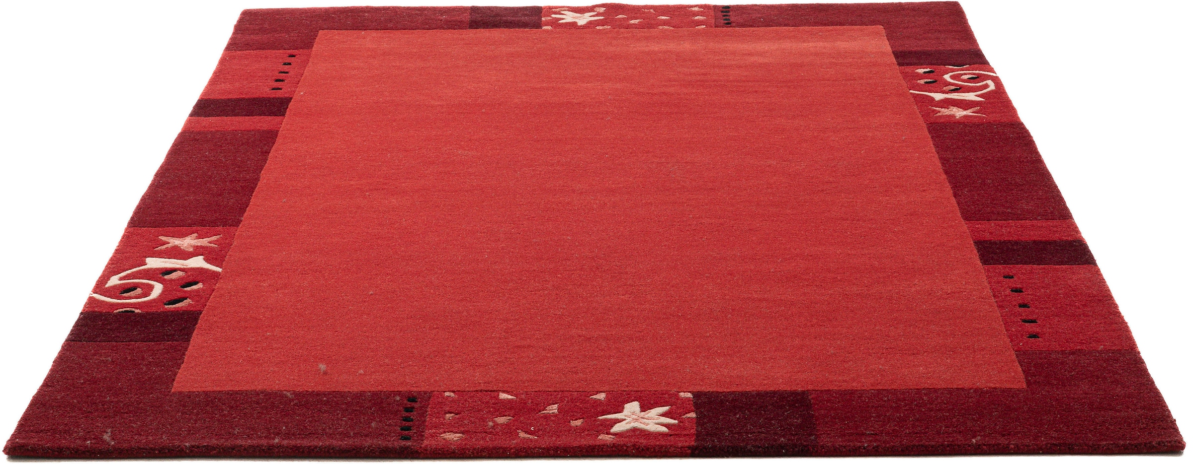 THEKO Wollteppich »Royal Ganges«, rechteckig, 13 mm Höhe, reine Wolle, mit Bordüre, ideal im Wohnzimmer & Schlafzimmer