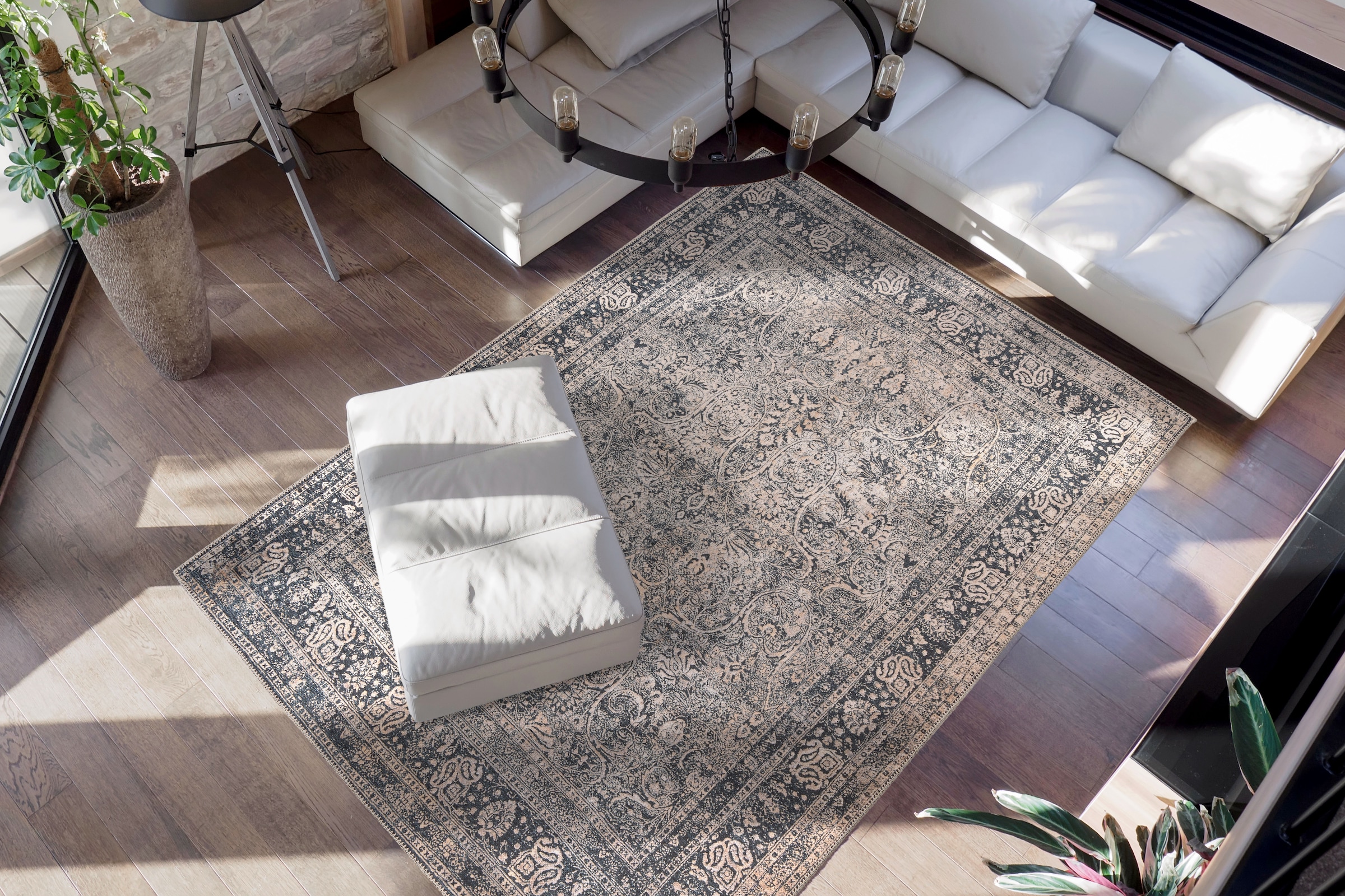 me gusta Teppich »Faye 925«, rechteckig, 6 mm Höhe, Flachgewebe, gedrucktes Motiv, Wohnzimmer