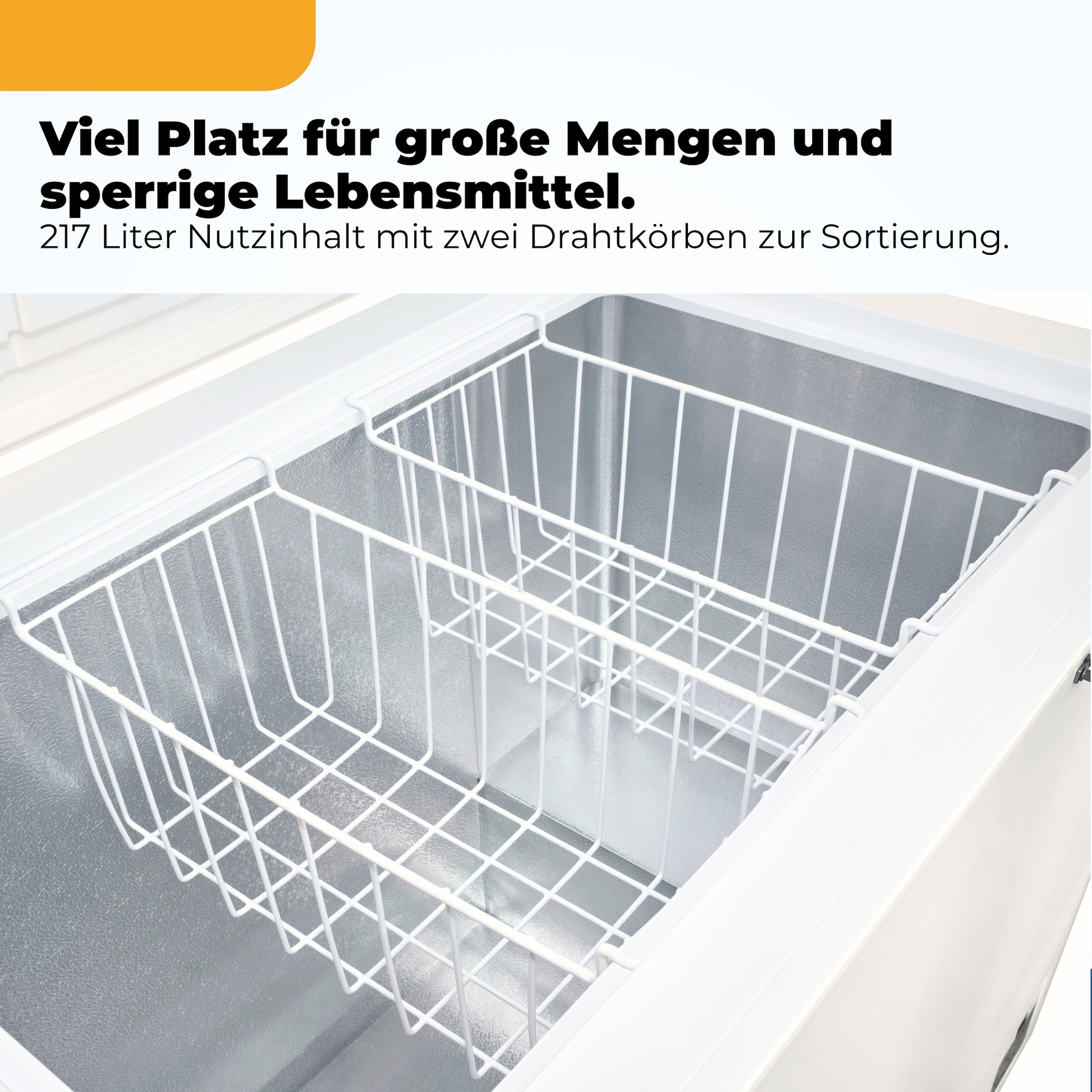 exquisit Gefriertruhe »GT220-HE-010A weiss« 84,5 cm hoch 96,3 cm breit Kompakt & platzsparend ideal für kleine Küchen oder Zweitgerät